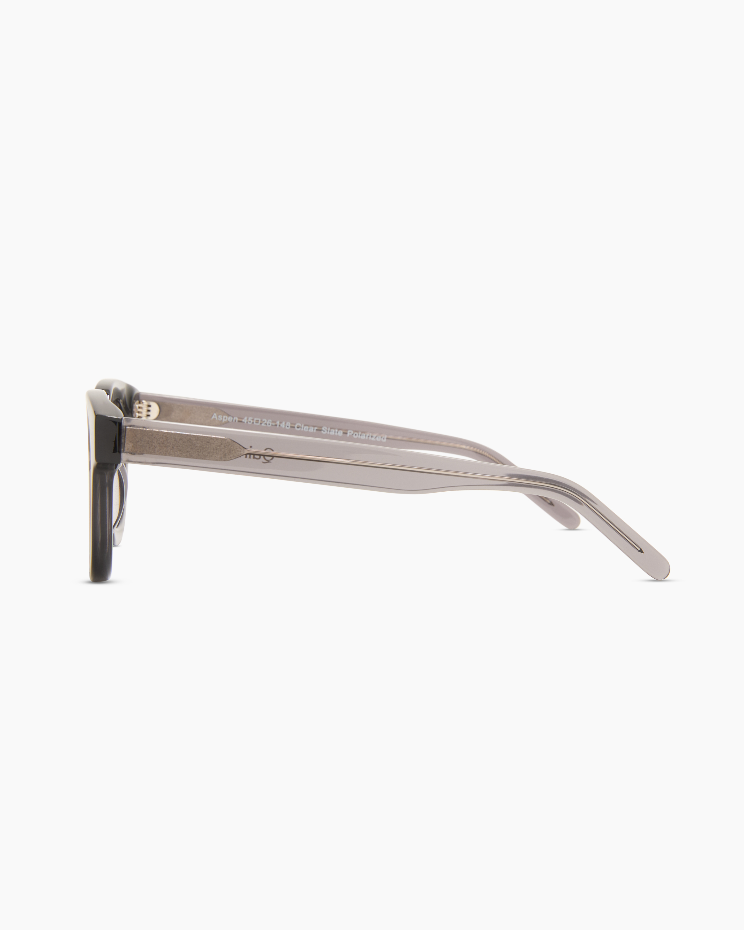 Aspen Polarized Acetate Sunglasses in Clear Slate with Grey  display picture 1
