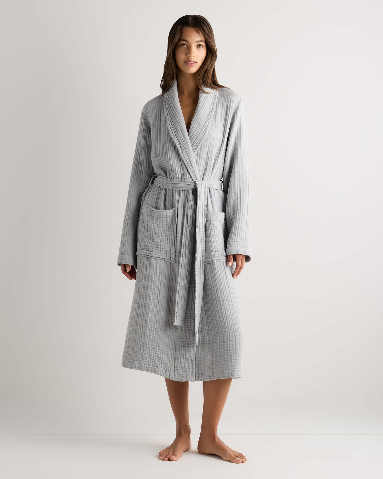 Layered Robe Soft Layered Turkish Cotton Robe in Mist