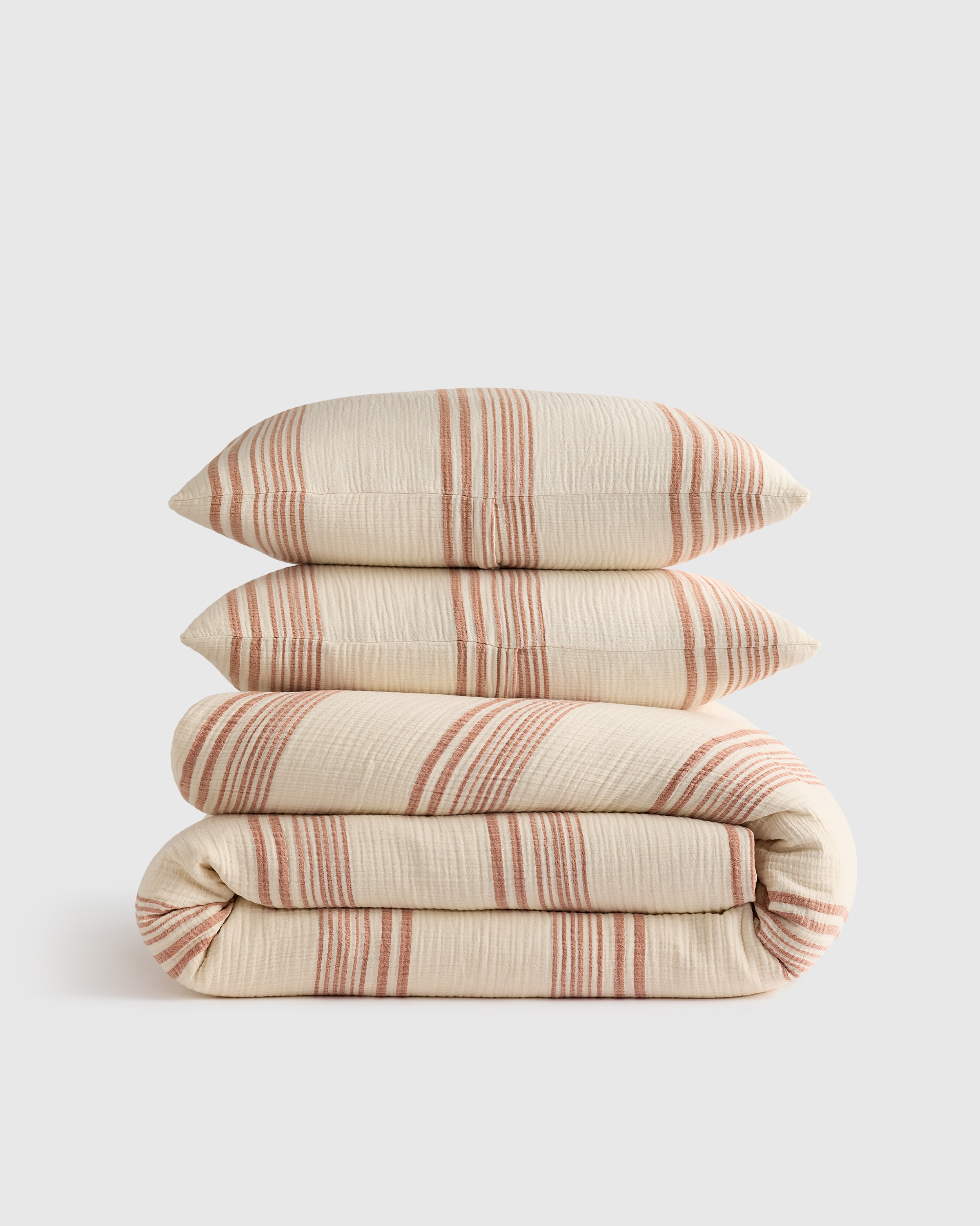 Sedona Stripe Organic Cotton Gauze Stripe Duvet Cover Set