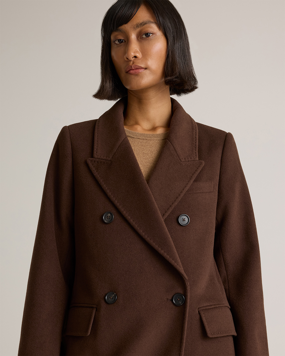 【専用】90's WOOL DOUBLE BREASTED COAT Italian Wool Double-Breasted Coat