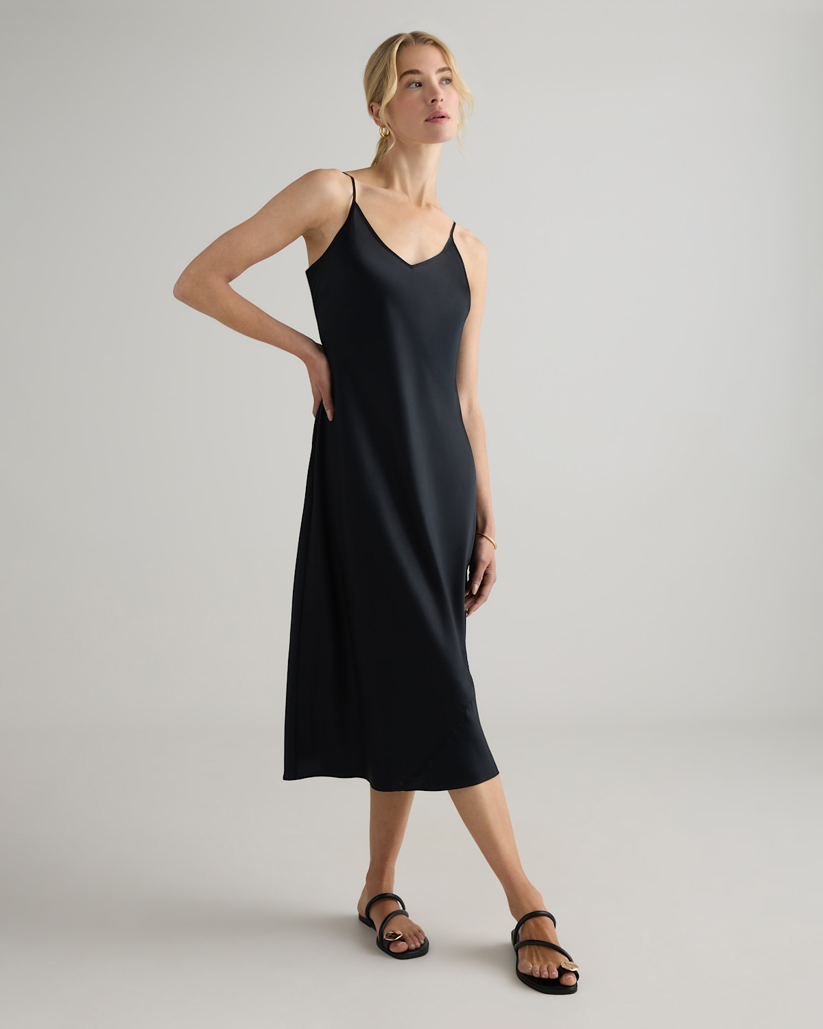 QUINCE 100% Washable Silk Slip Dress