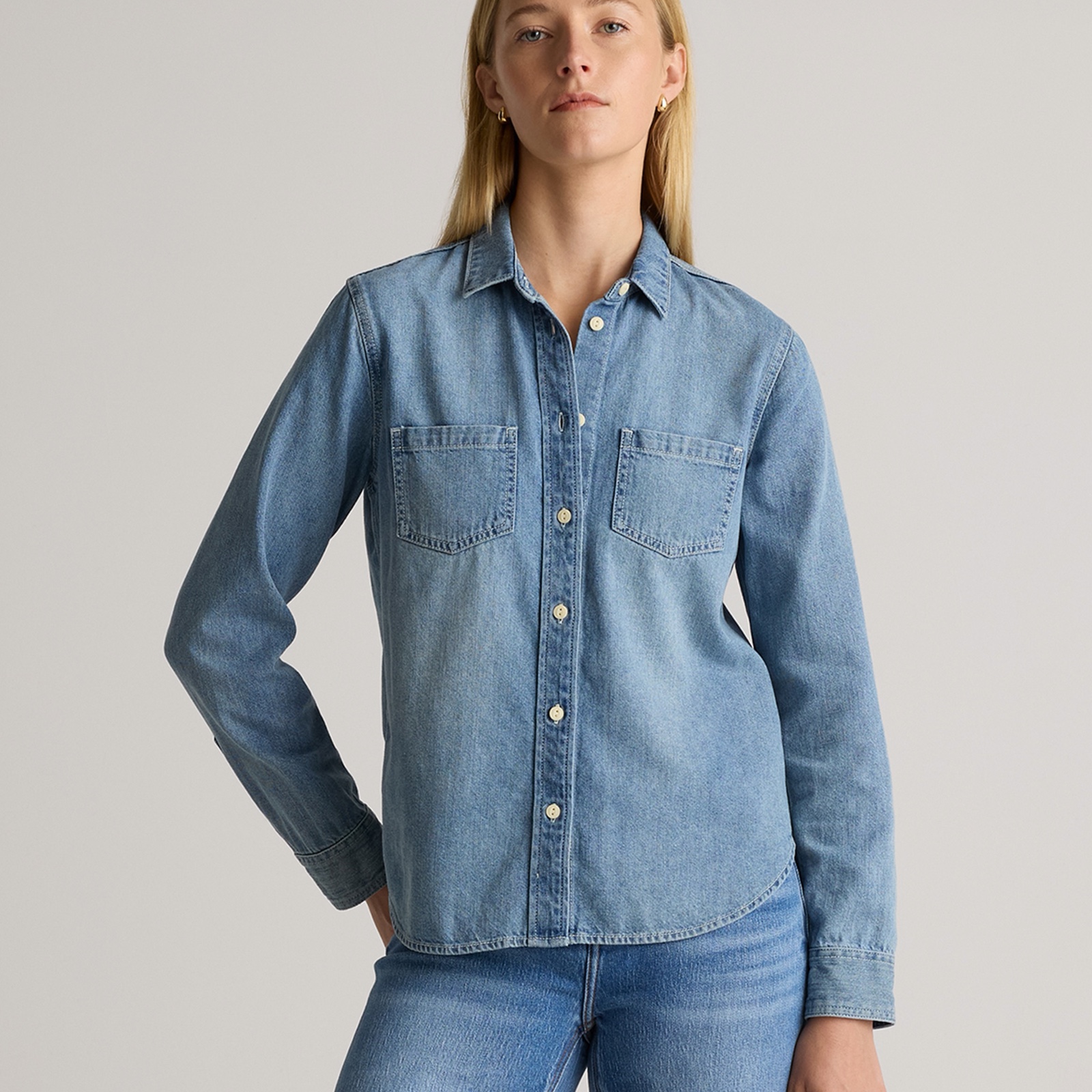 womens tops denim shirts subcollection tile