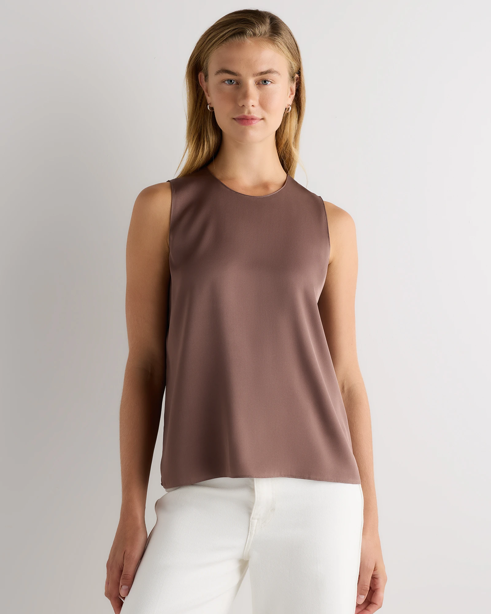 Washable Stretch Silk Shell Tank