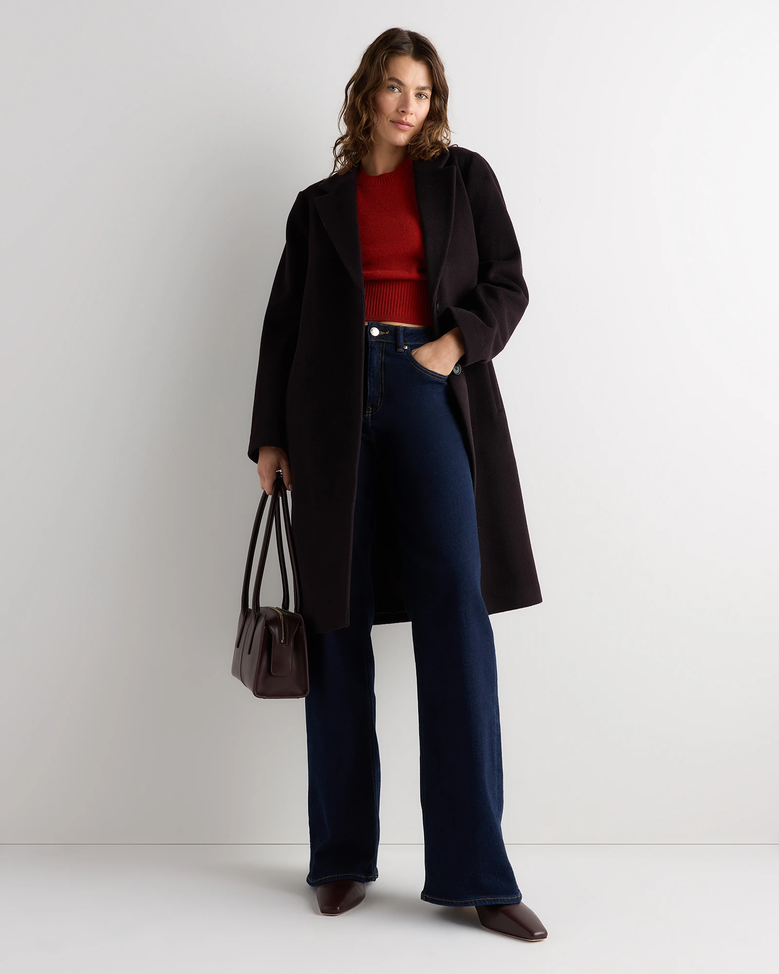 Wool Cashmere Classic Single-Breasted Coat