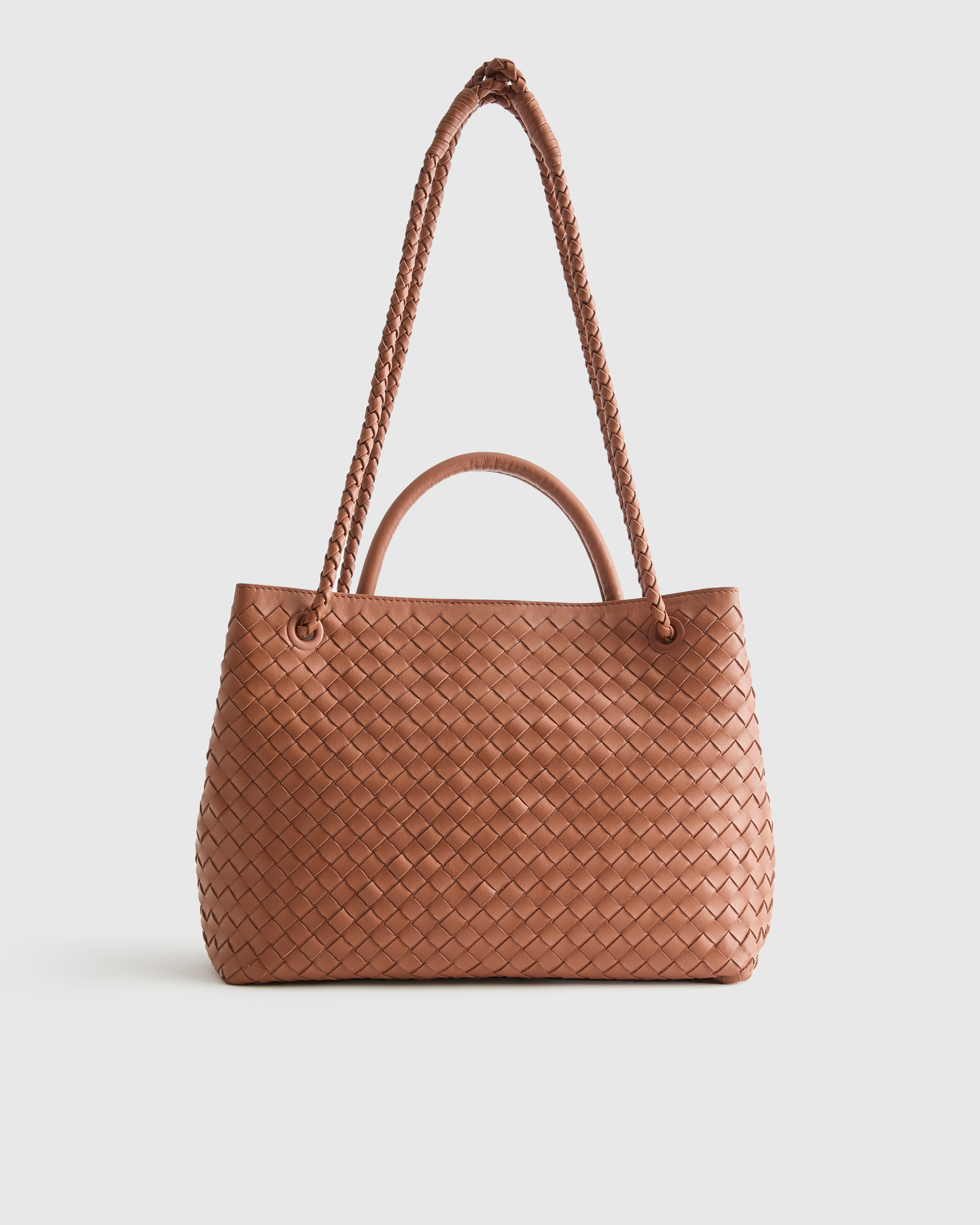 Italian Leather Handwoven Satchel