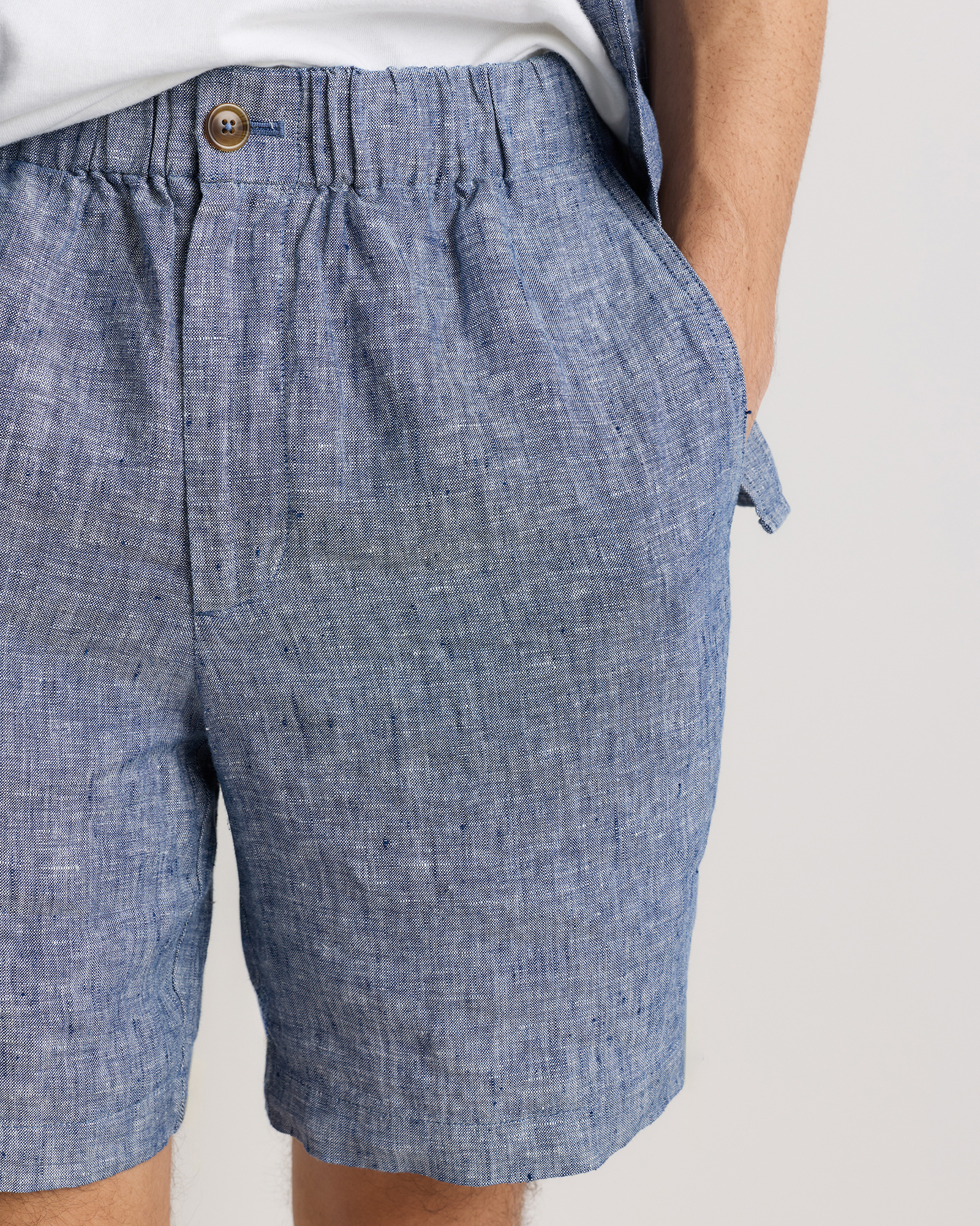 Men's 100% European Linen Shorts - 7