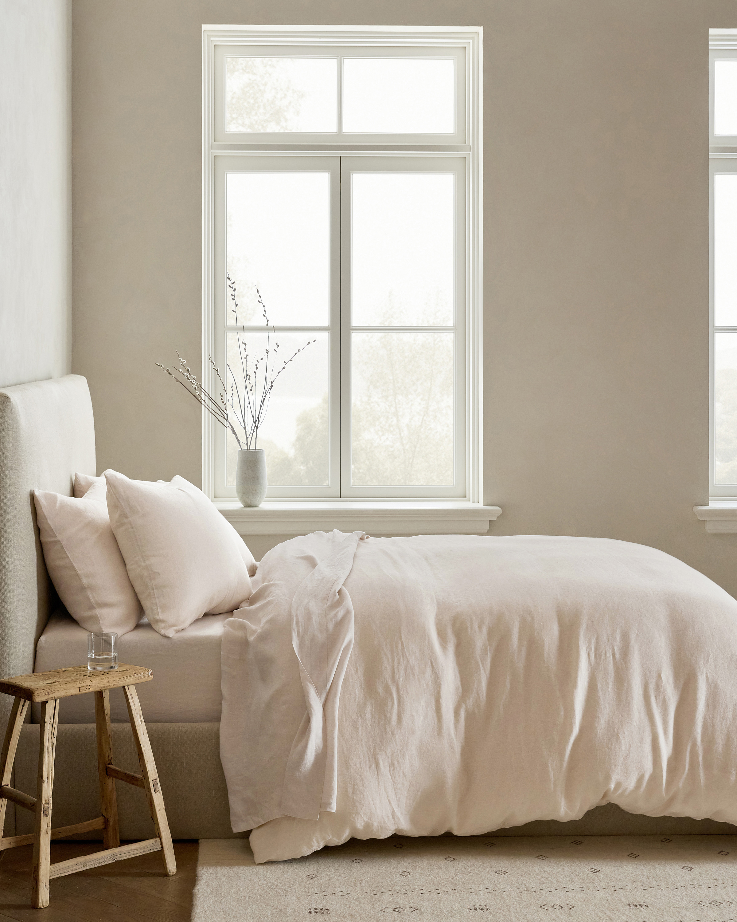 Sand European Linen Duvet Cover