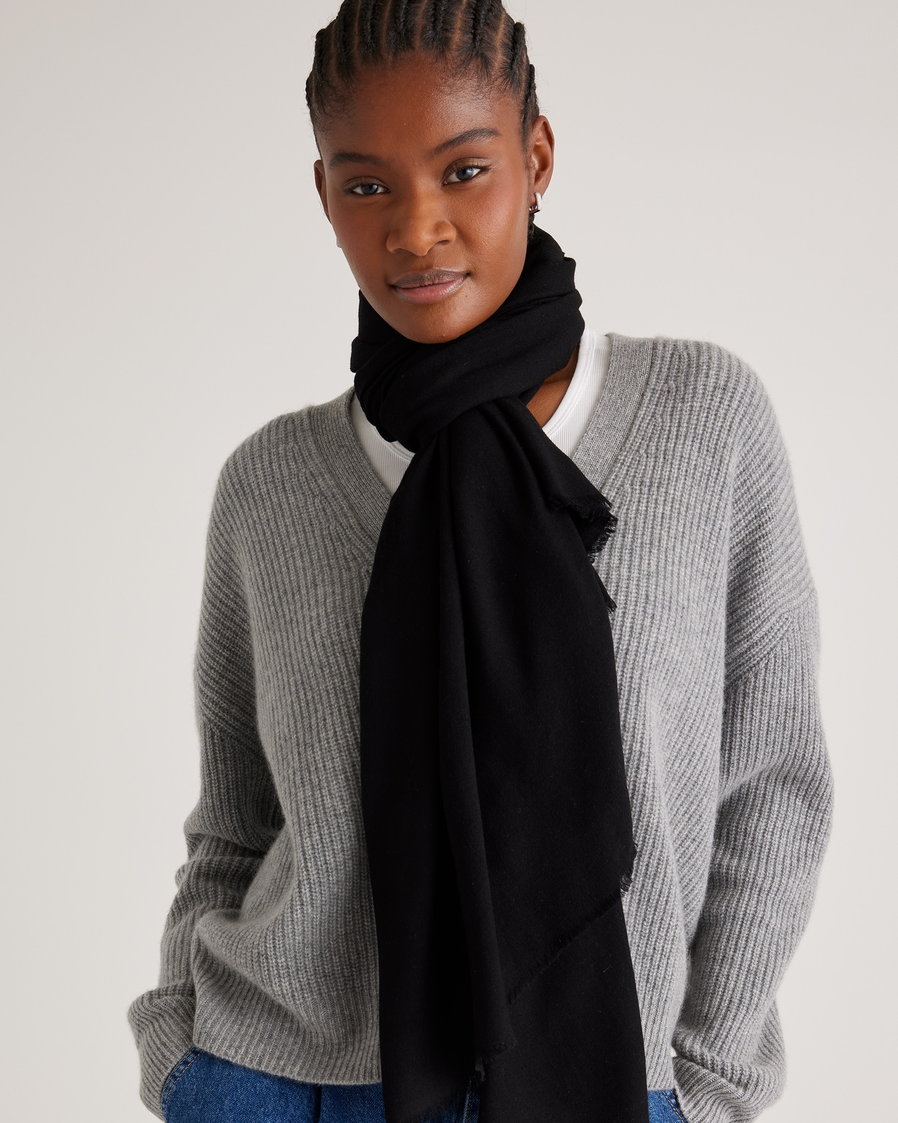 100% Pashmina Wool Scarf - thumbnail 3