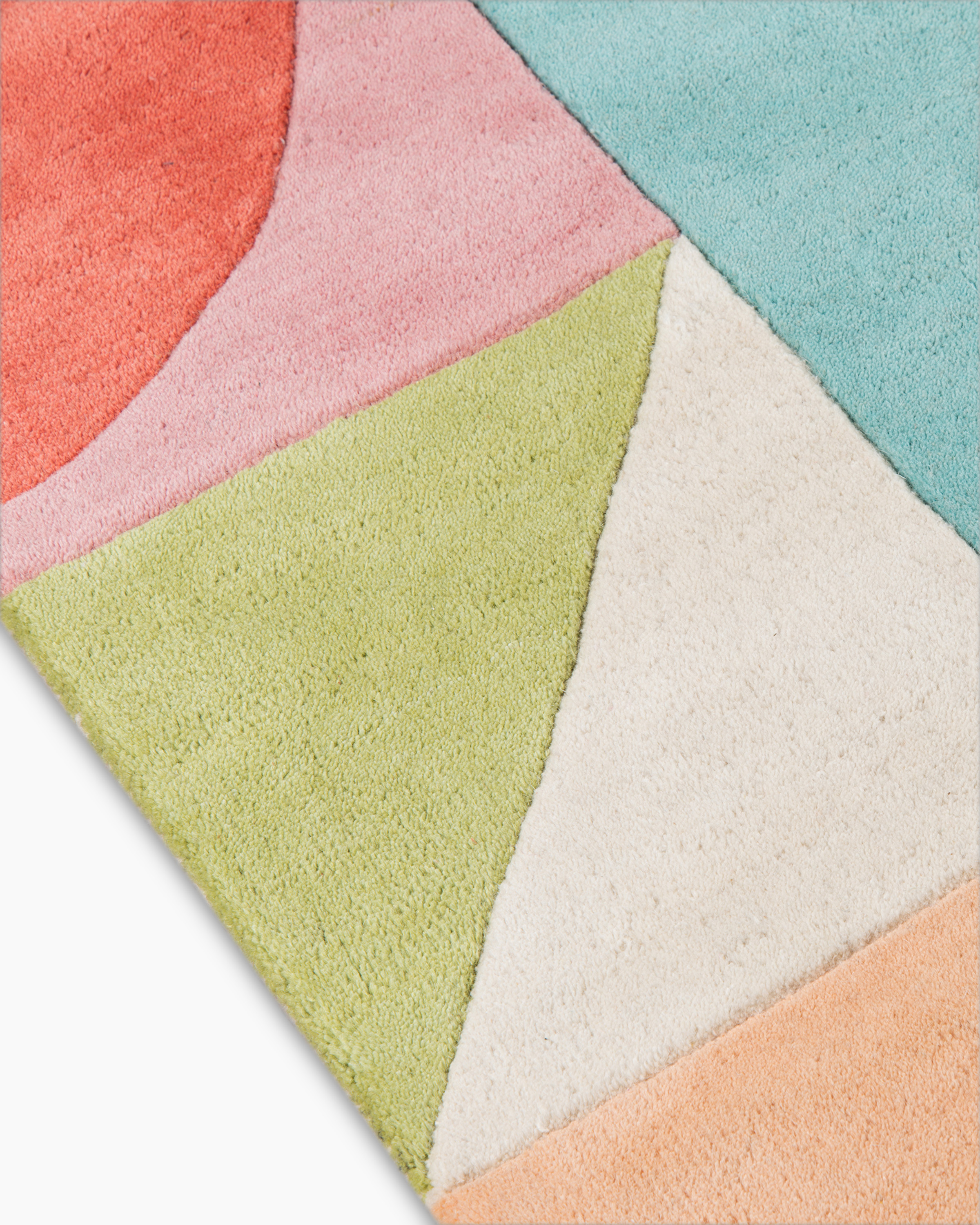Bold Shapes Hand-Tufted Wool Rug Detail