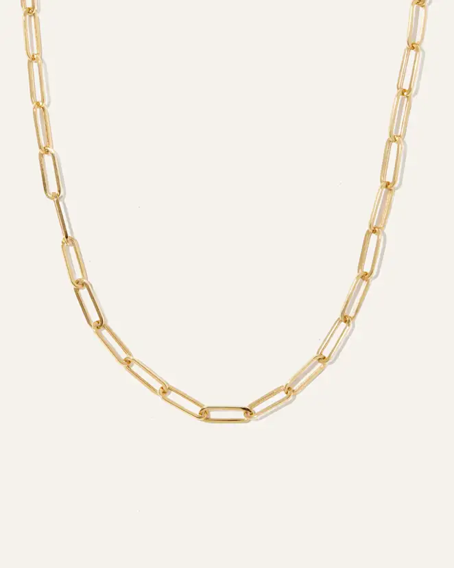 Yellow Gold 14K Gold Paperclip Chain Necklace - 4.4mm