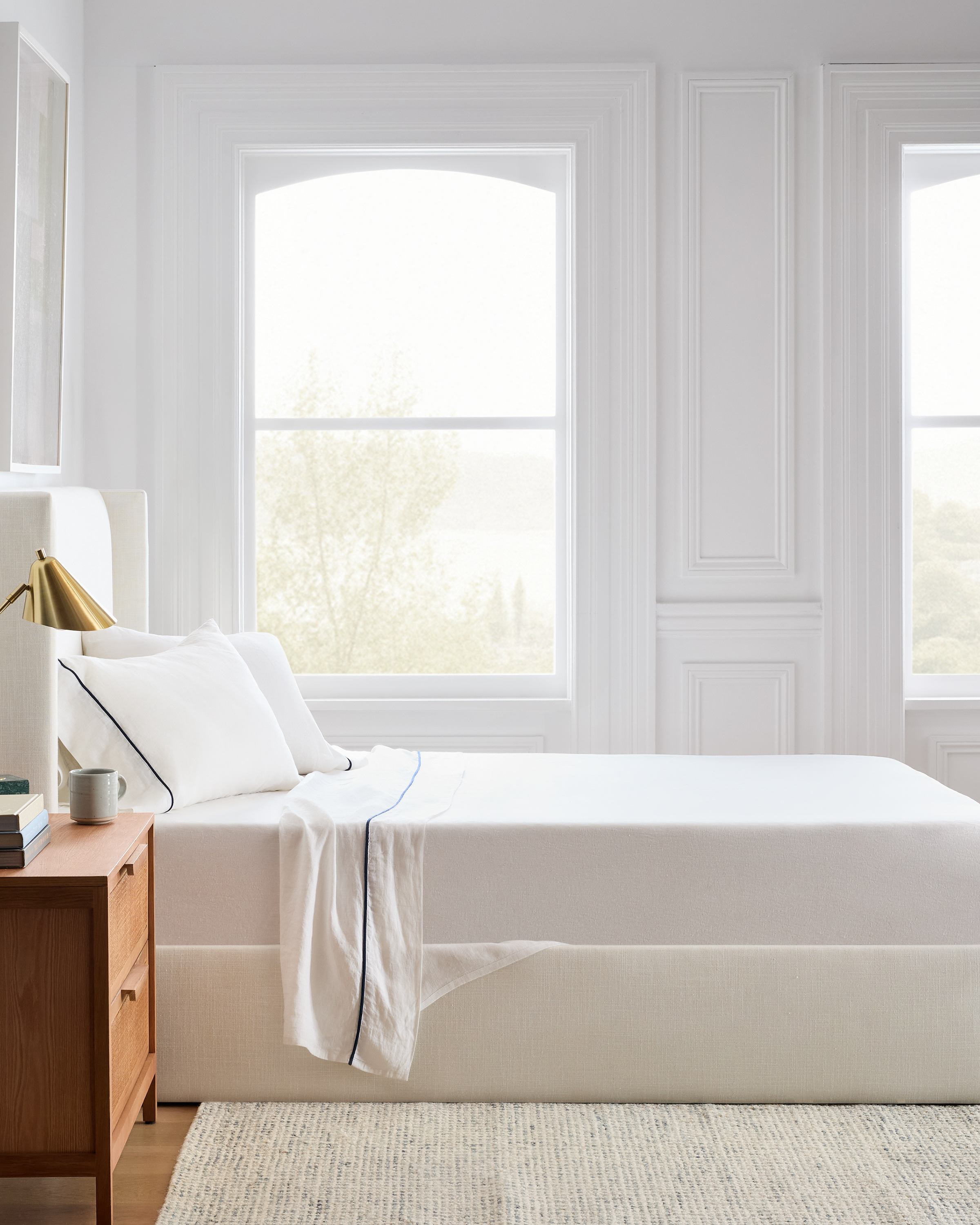 European Linen Piped Sheet Set - Thumbnail 4