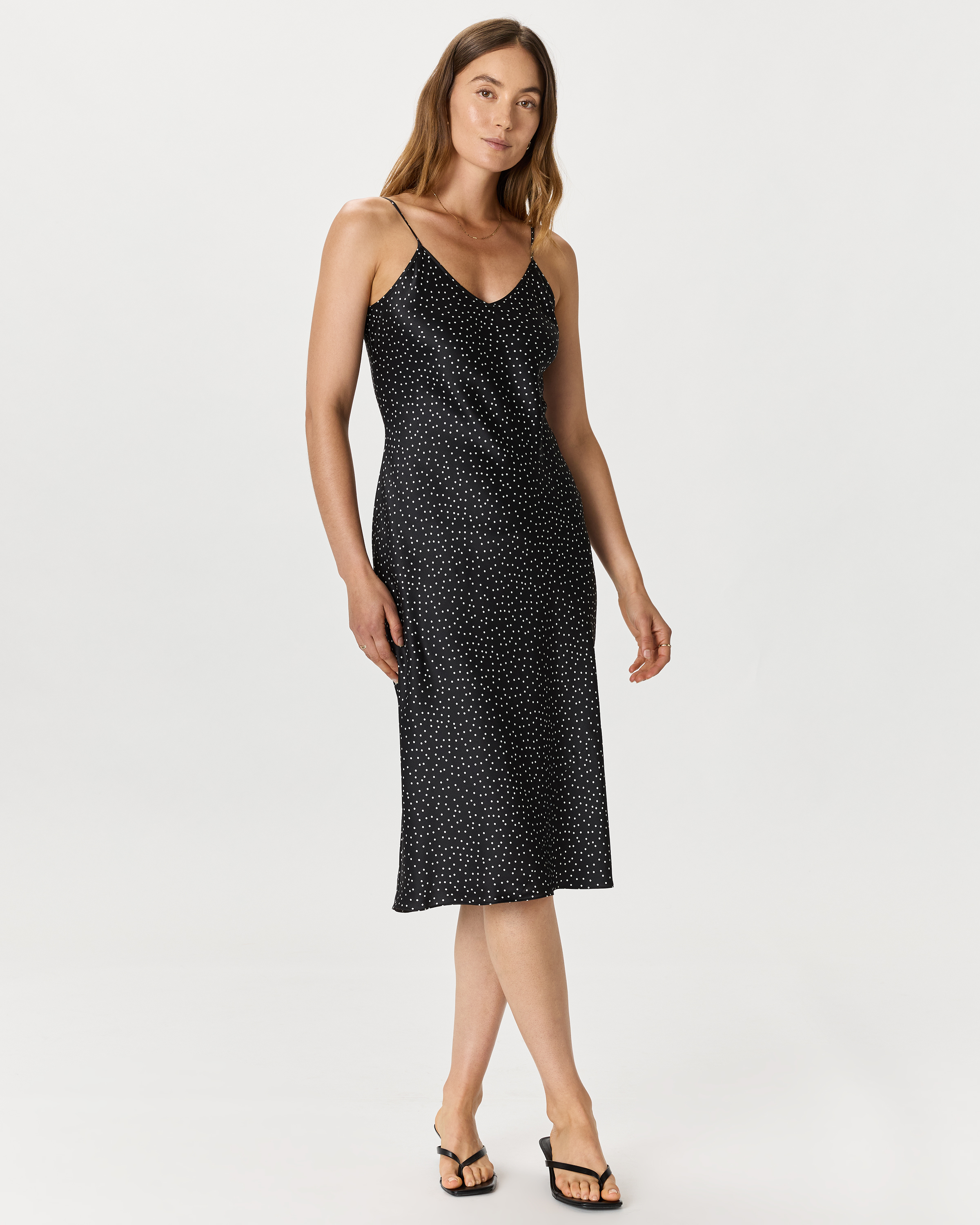 black polka dot slip dress With Harper Lu Slip Dress Black Polka