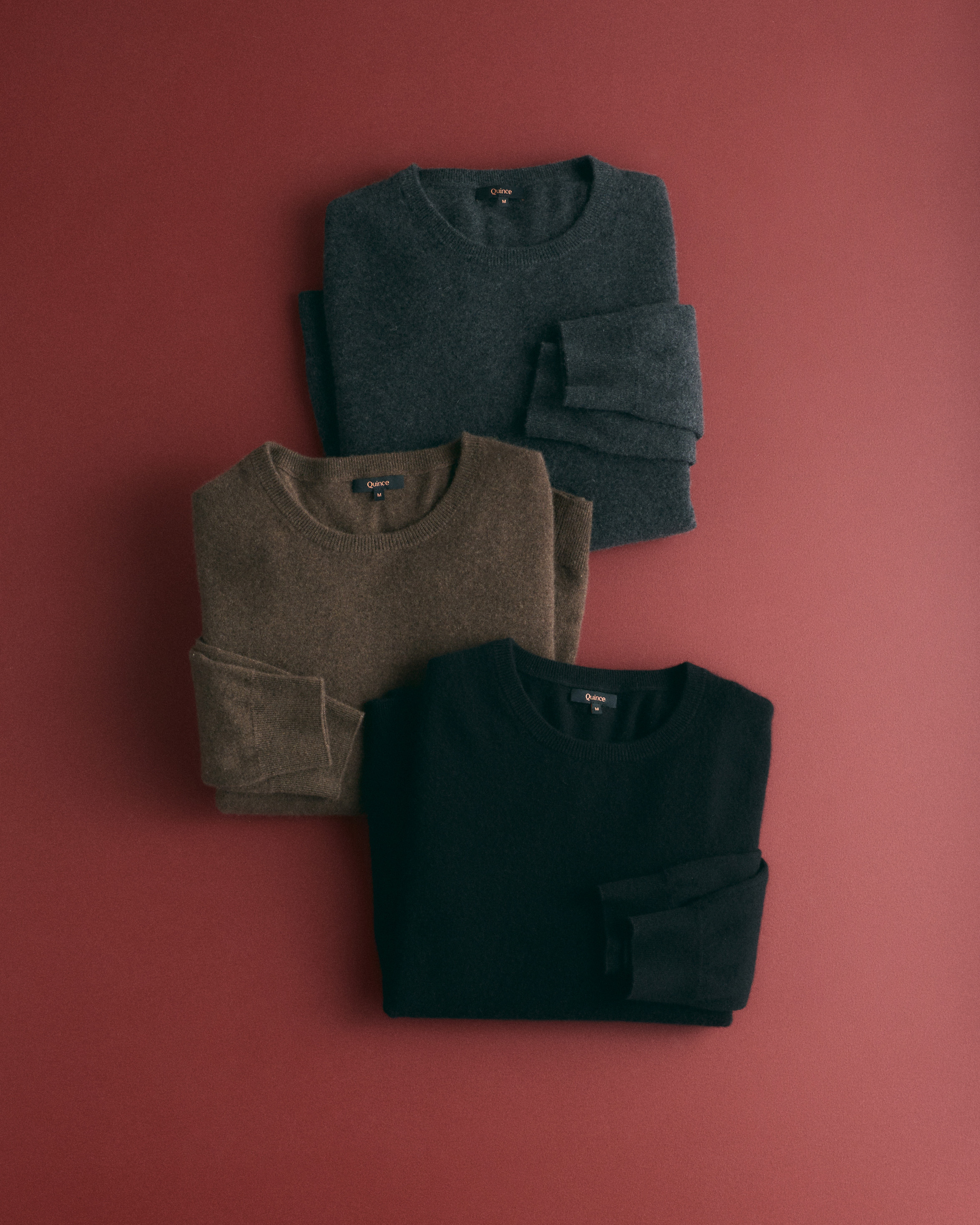 Black Mongolian Cashmere Crewneck Sweater