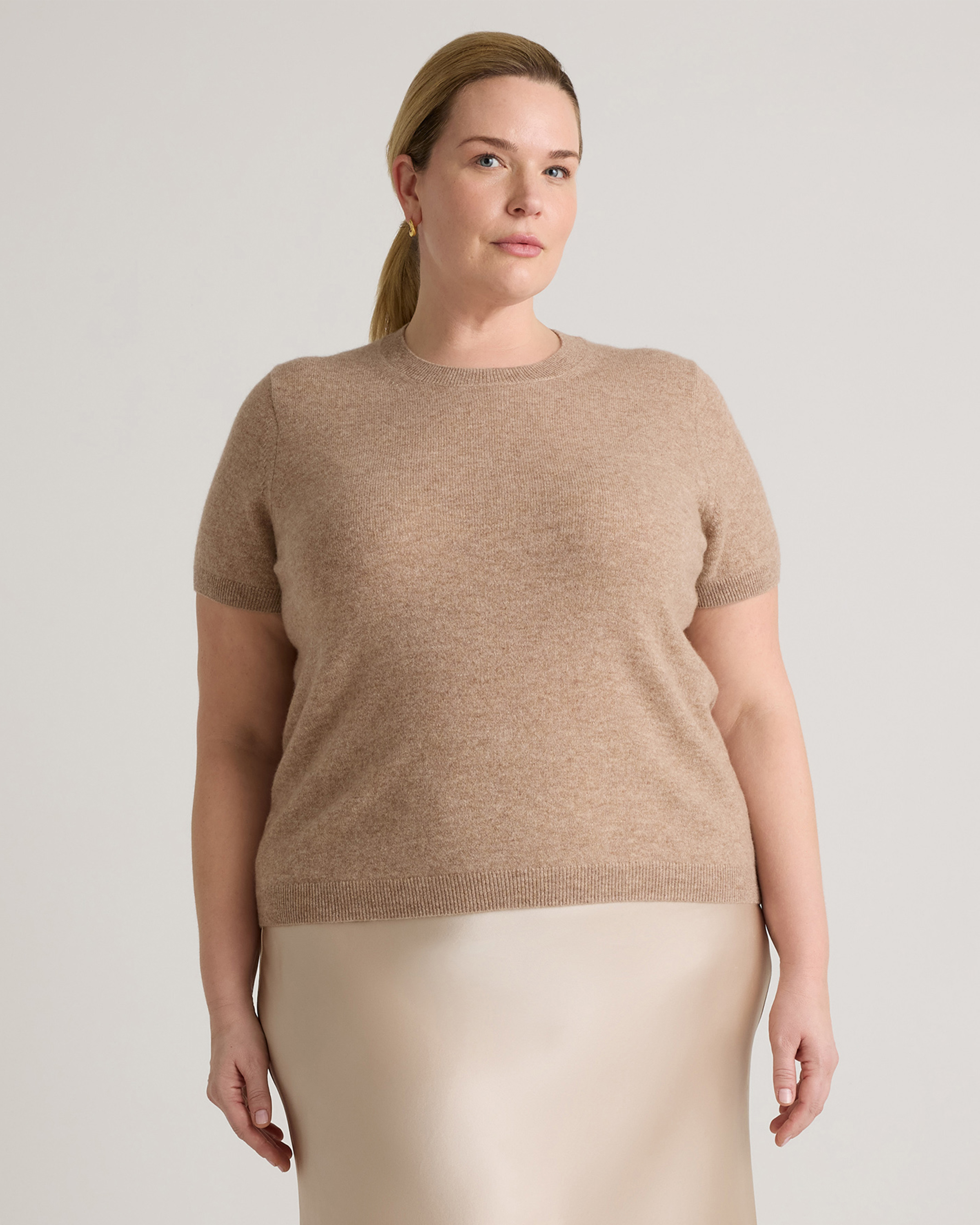 Oatmeal Mongolian Cashmere Tee
