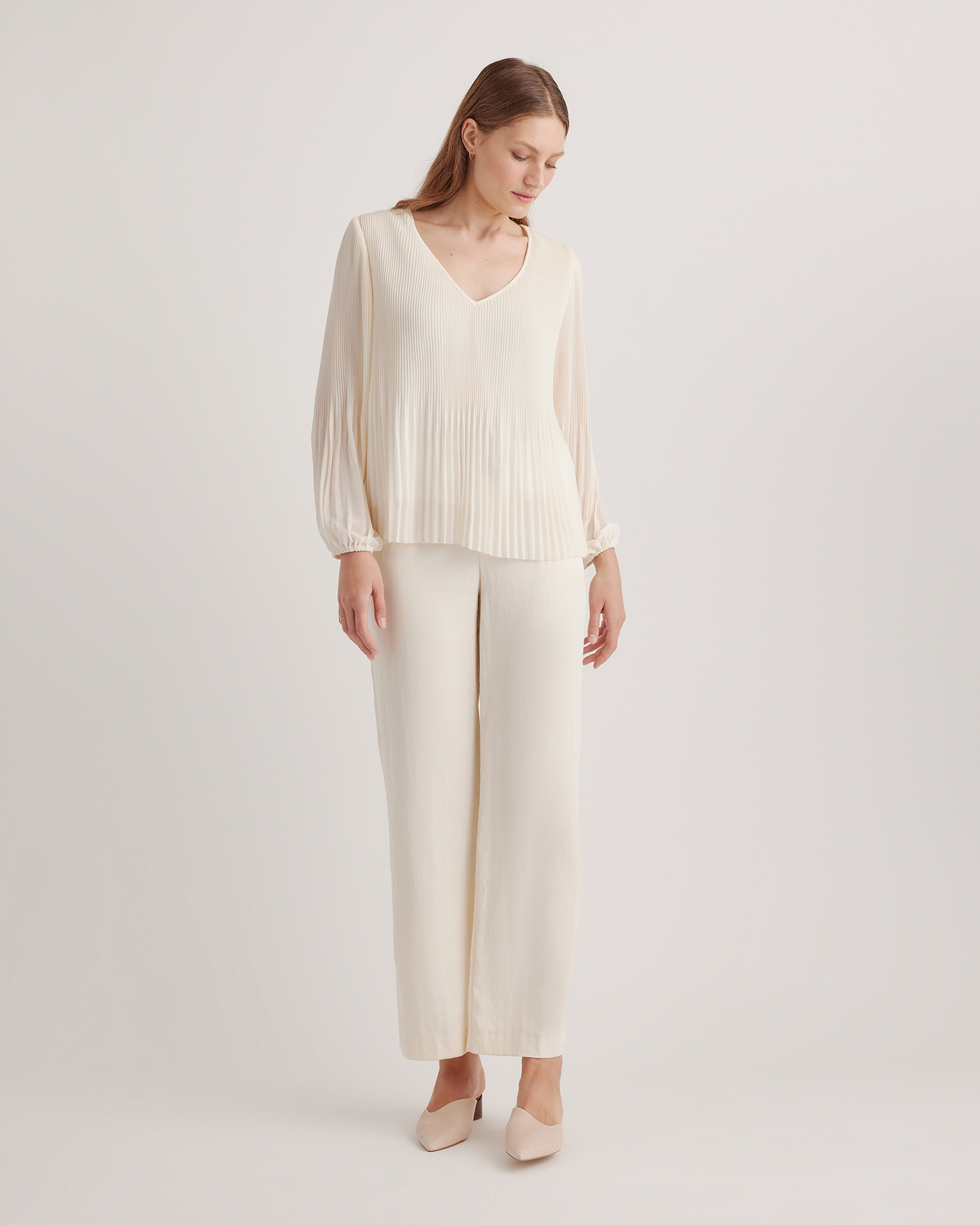 トップス louren pleats Vneck blouse Gleeneat Womens Long Sleeve Shirts Dressy Causal Business