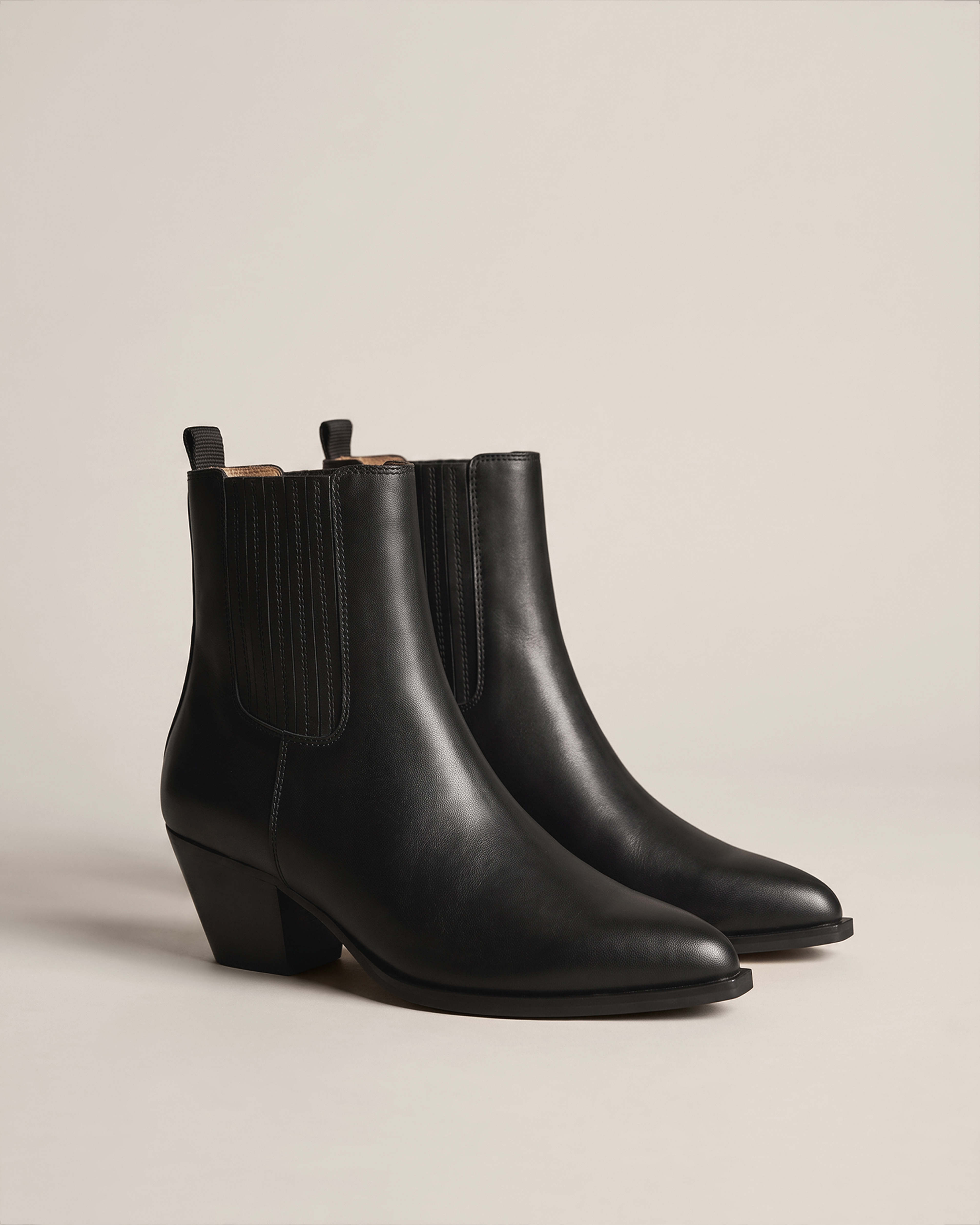 Italian Leather Western Chelsea Ankle Boot