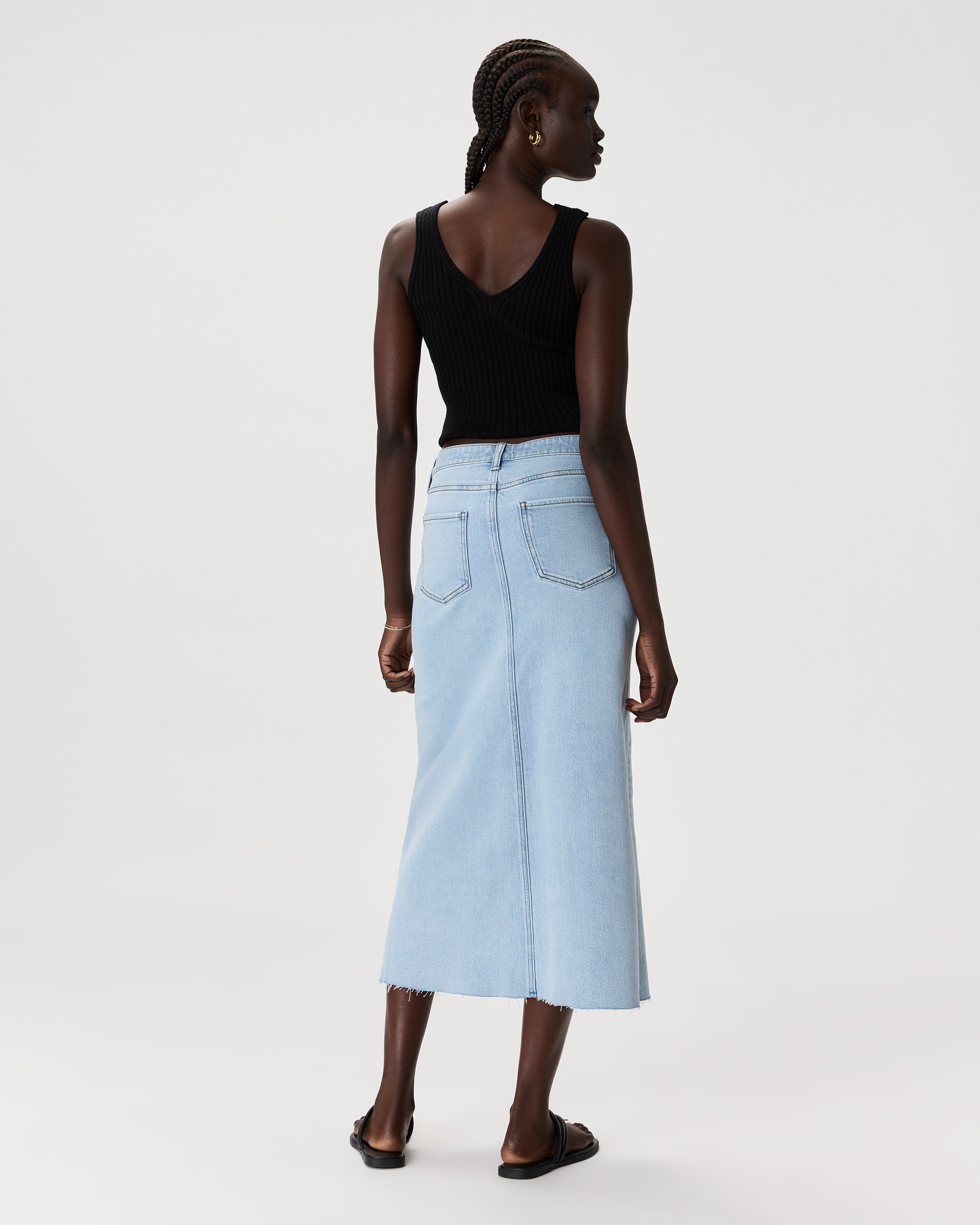mid length pleated skirts 18 inch drop