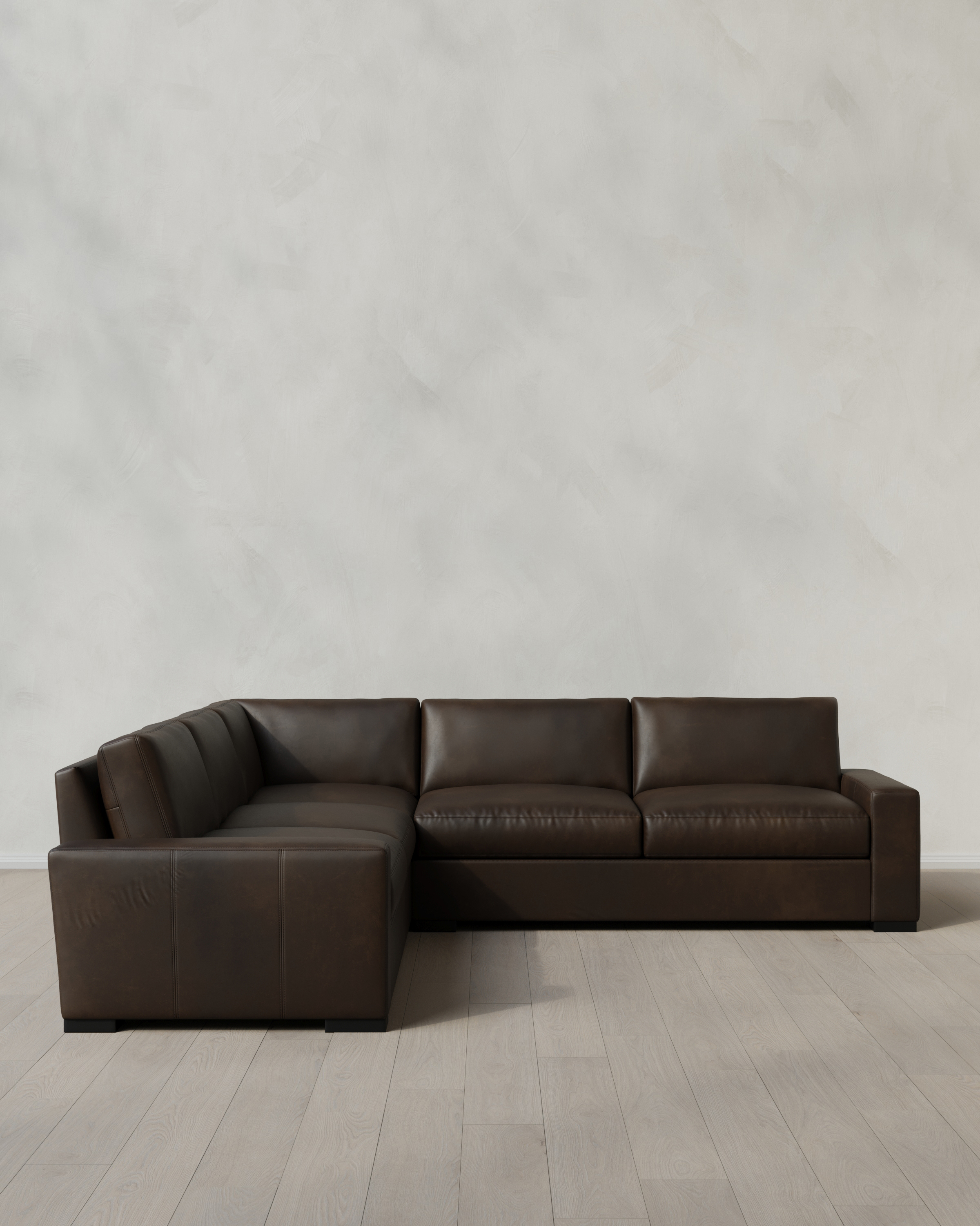 Smoke Stillman L Sectional in Leather