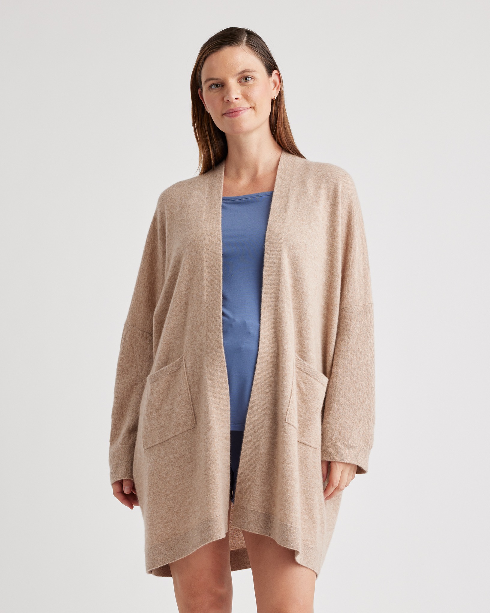 Mongolian Cashmere Maternity & Nursing Cocoon Cardigan