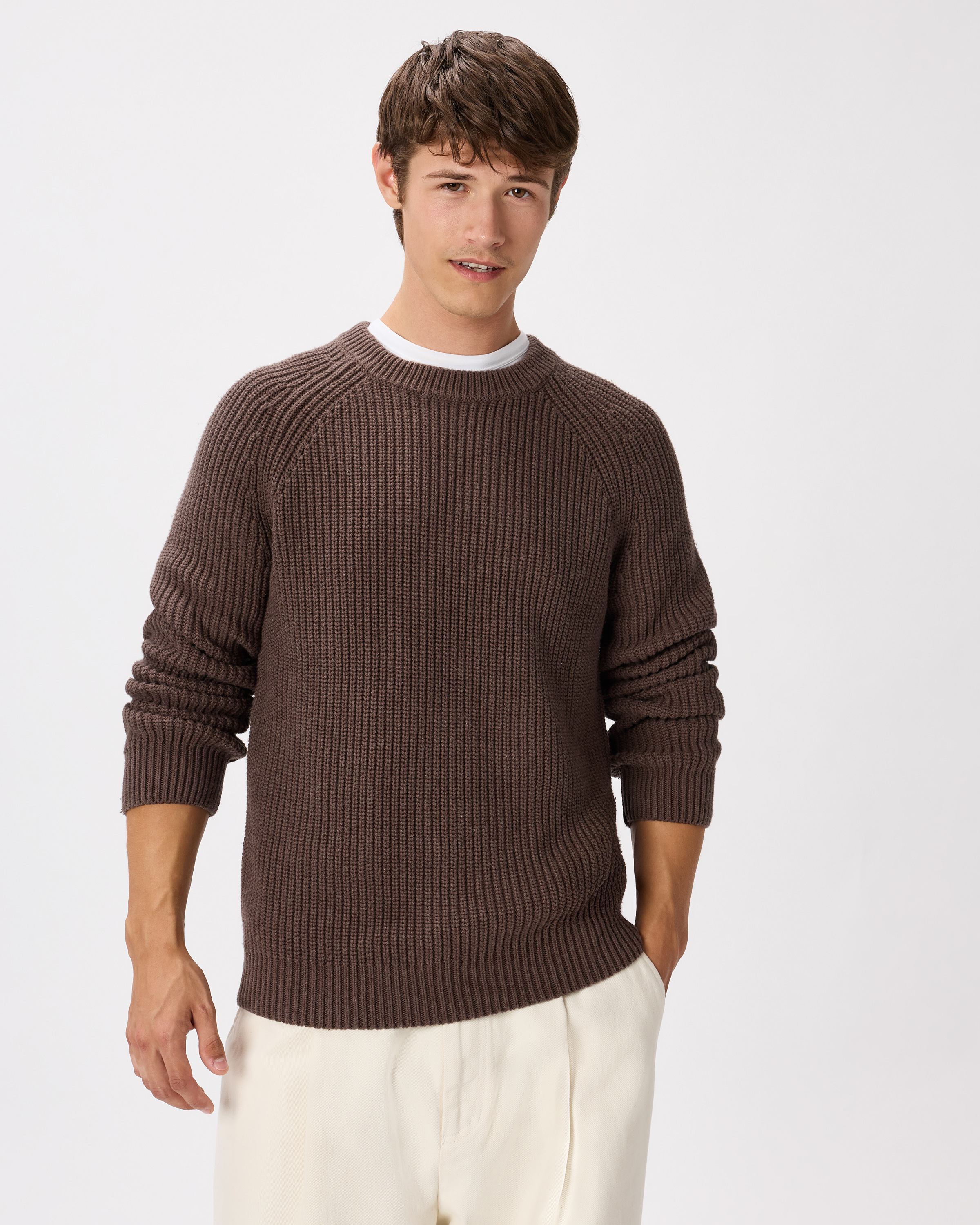 Men's 100% Organic Cotton Fisherman Crew Sweater