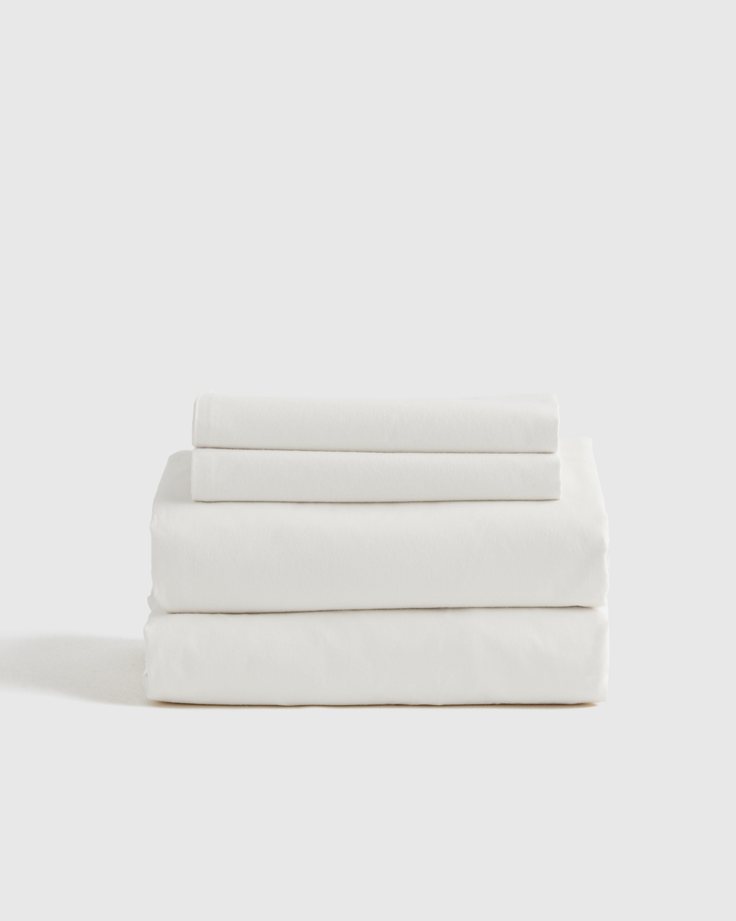 White Organic Brushed Cotton Sheet Set