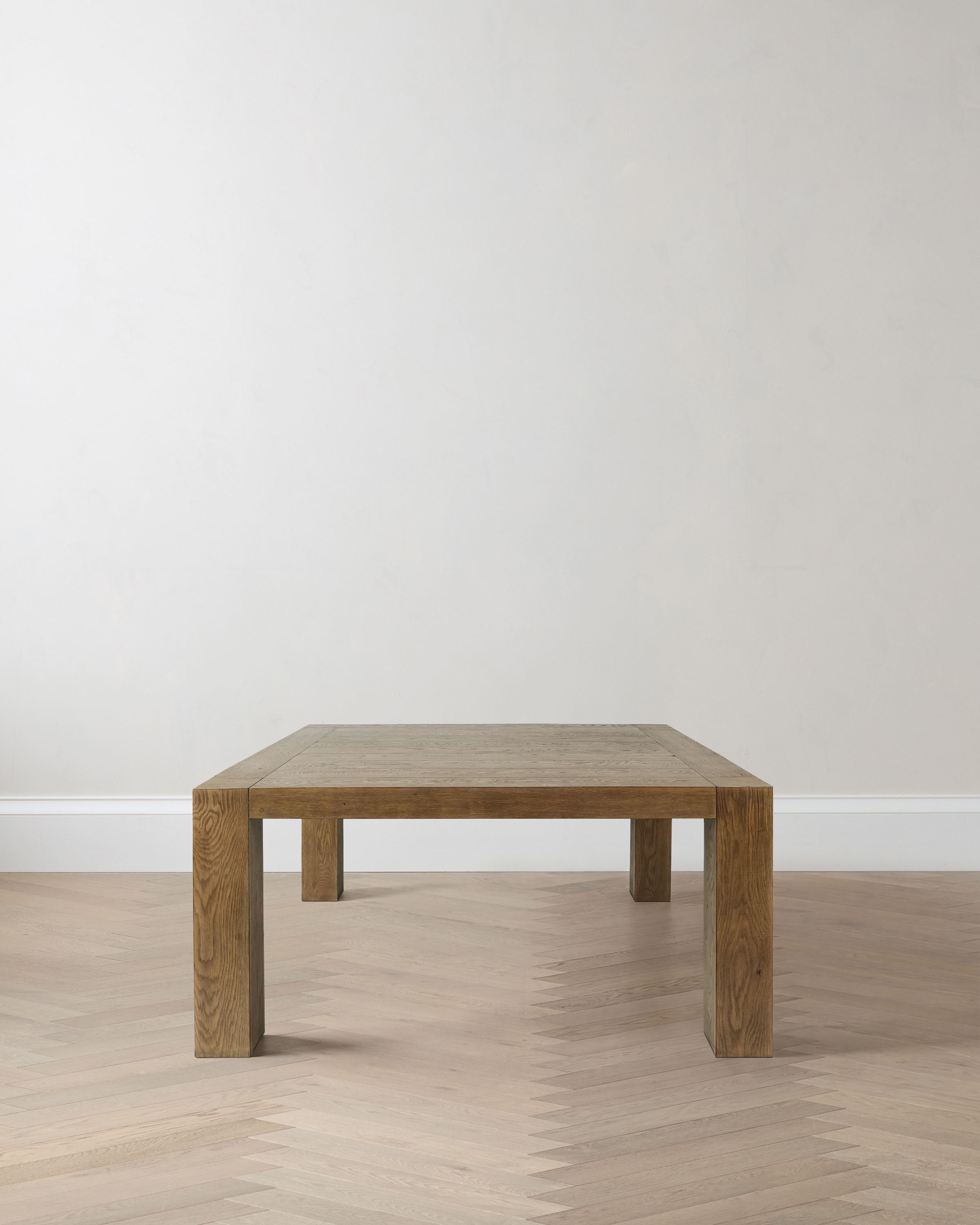 Cafe Brown Reclaimed Oak Parsons Square Dining Table