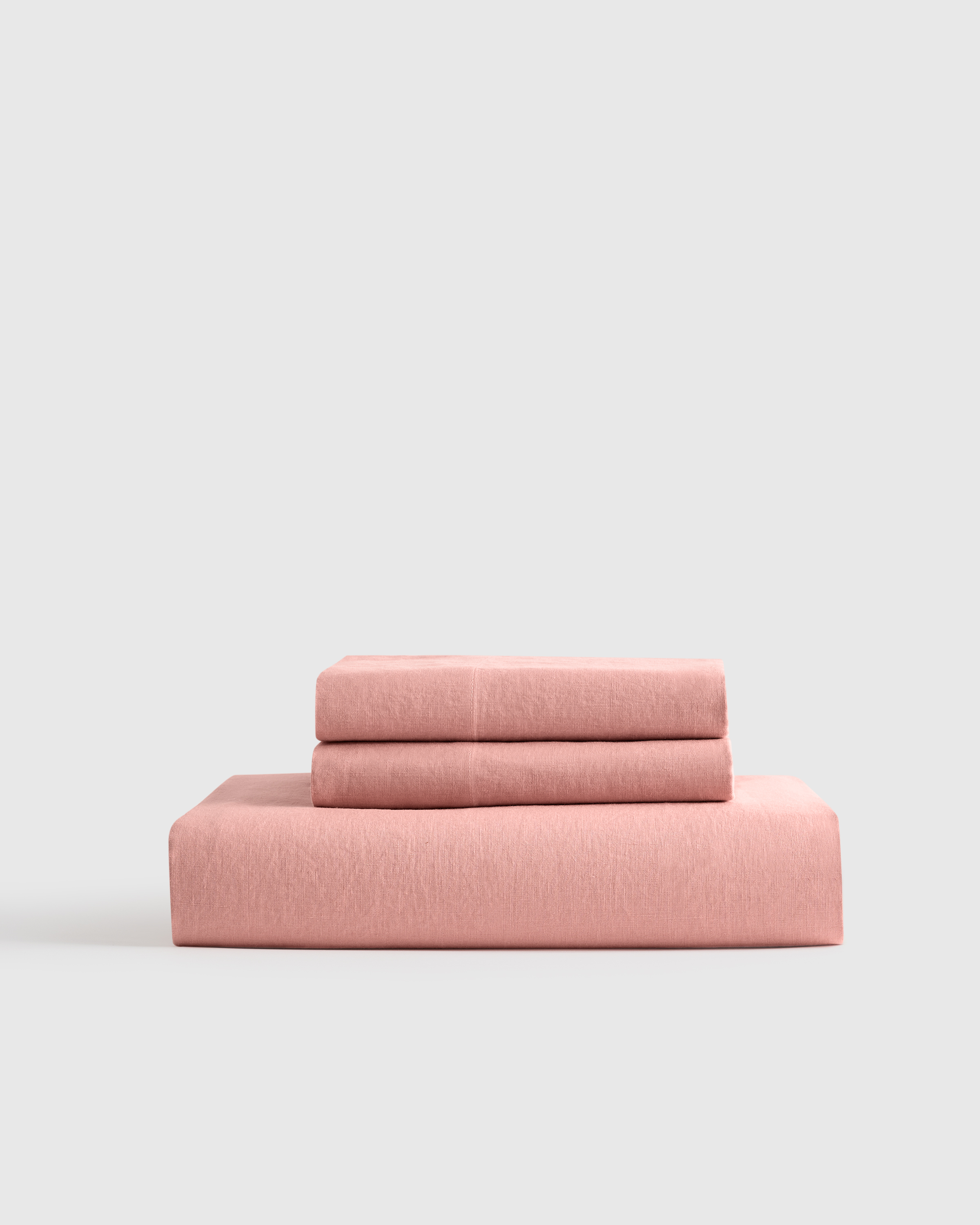 Rose European Linen Fitted Sheet Set