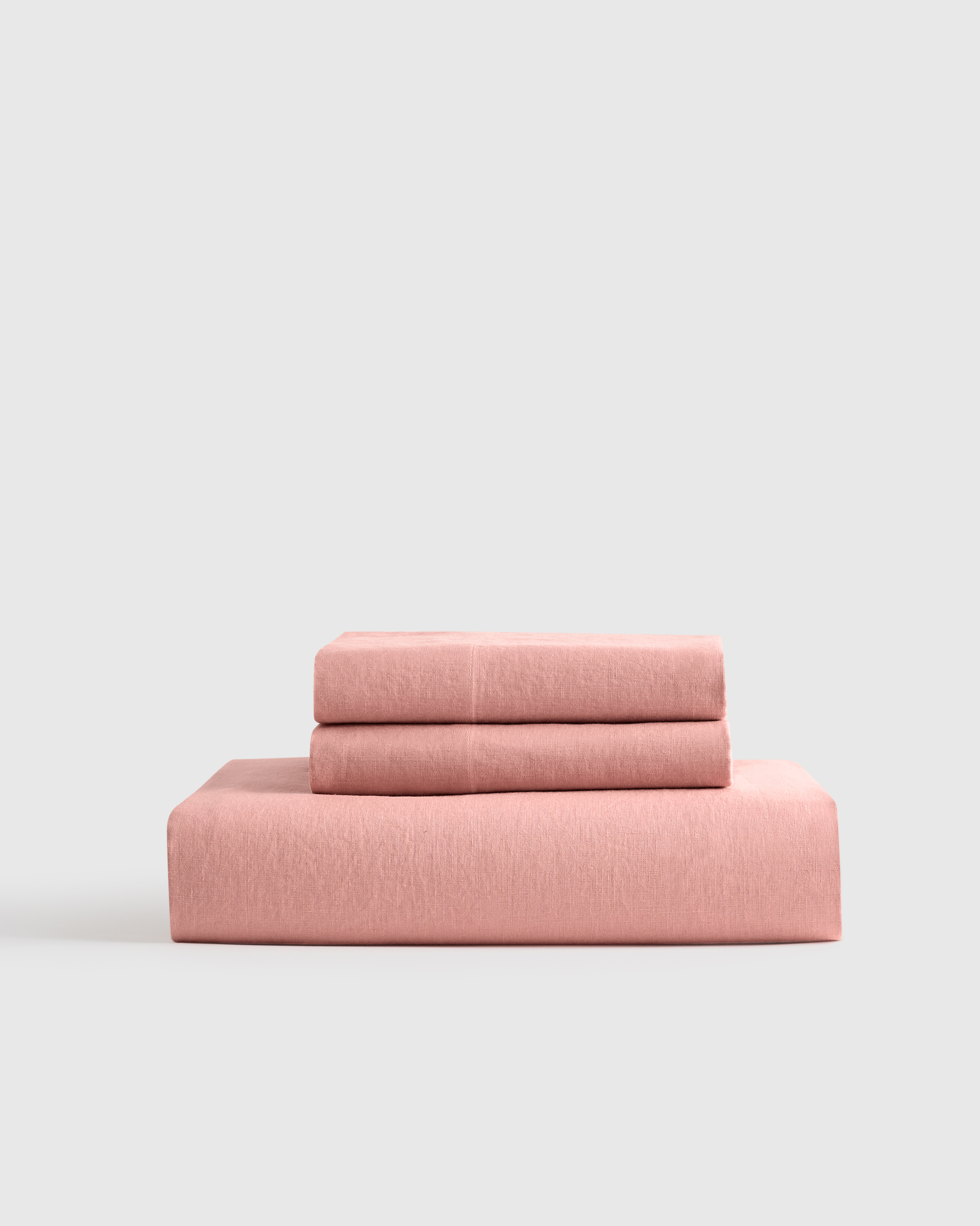 Rose European Linen Fitted Sheet Set