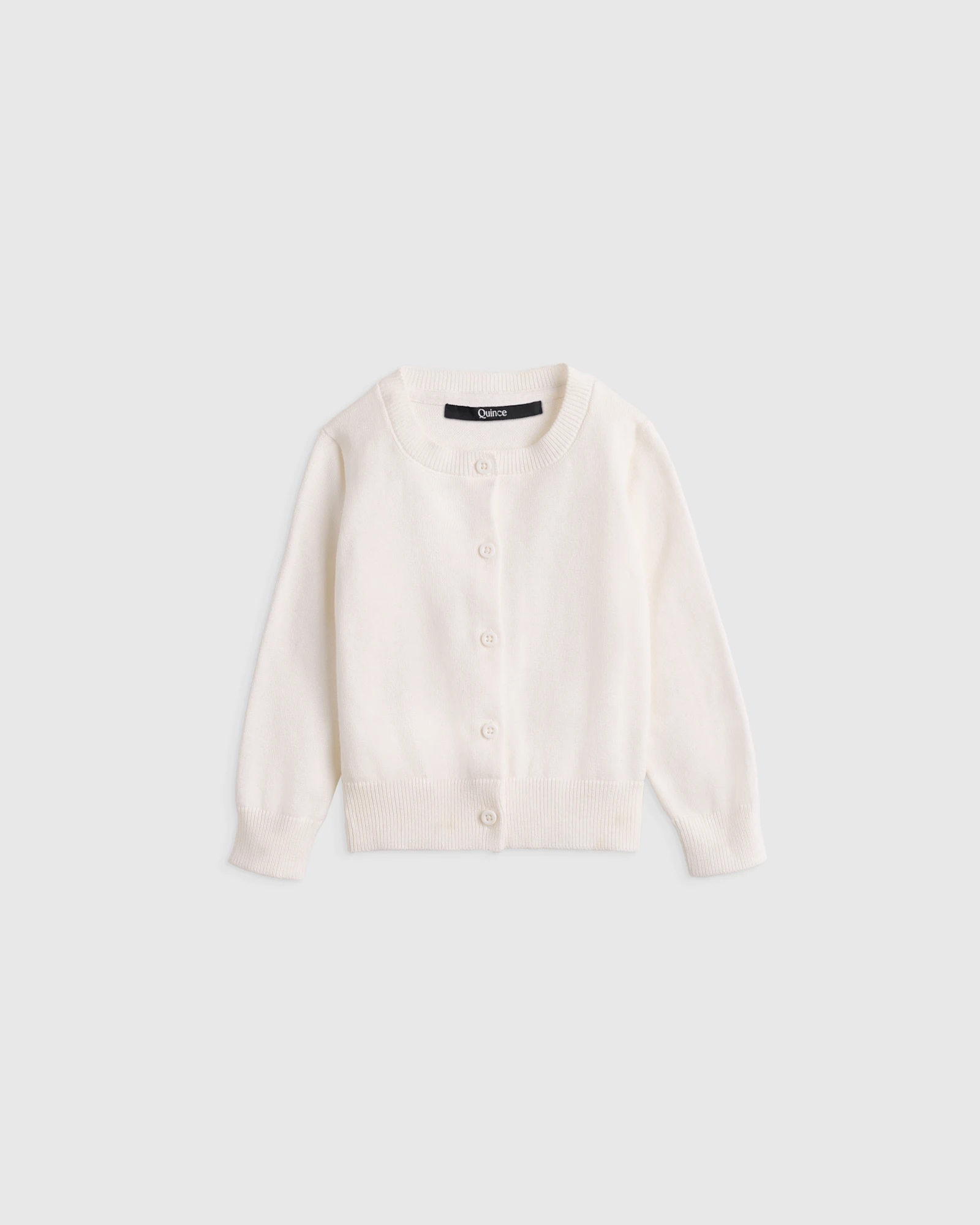 100% Organic Cotton Crewneck Cardigan