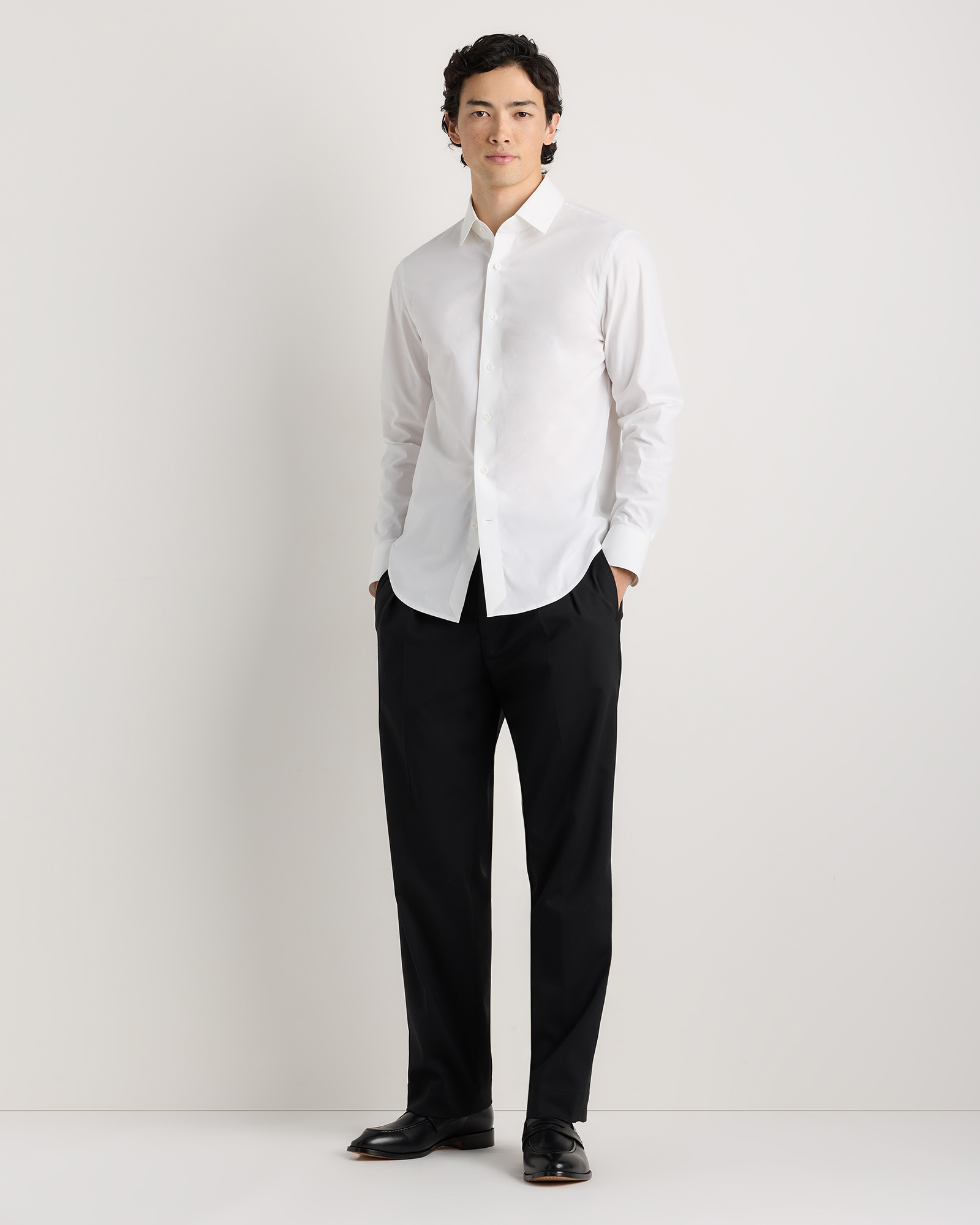 Men's Stretch Poplin Dress Shirt in White, Size XXL, Organic Cotton by Quince