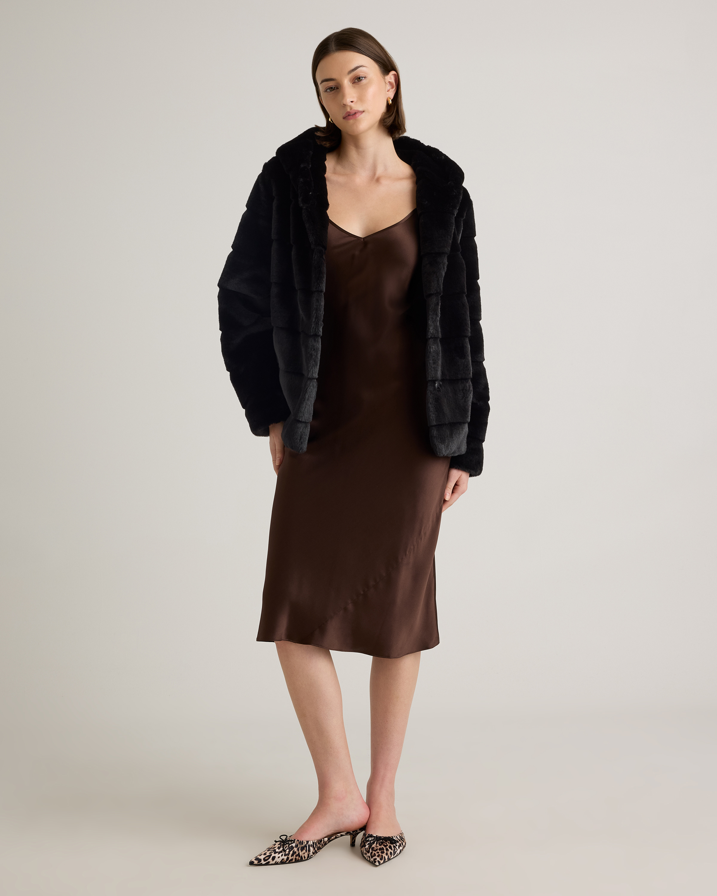 heels that go with brown dress Signature Premium Soft Suede Bomber Jacket main image 1
