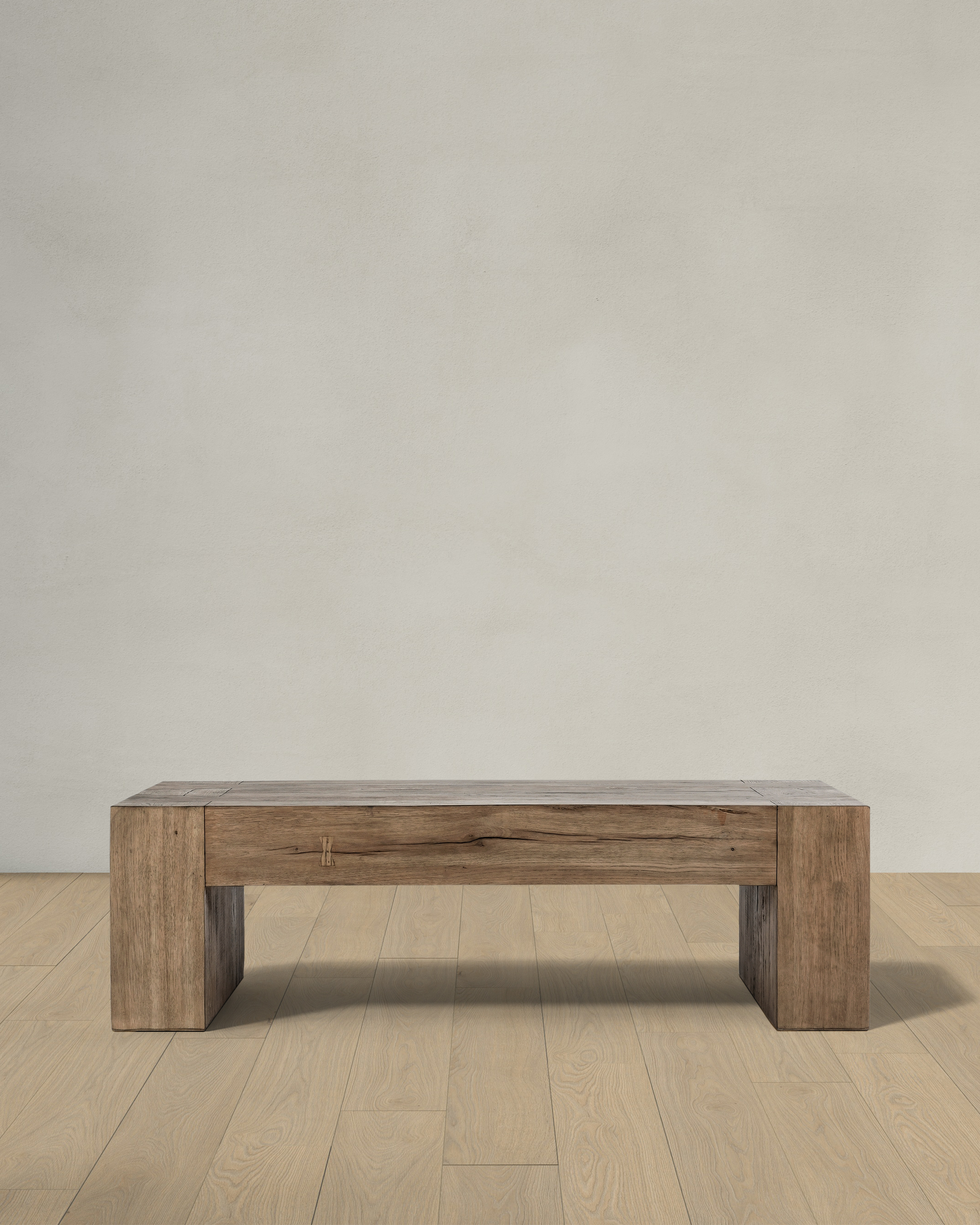 Cafe Brown Reclaimed Oak Waterfall Coffee Table