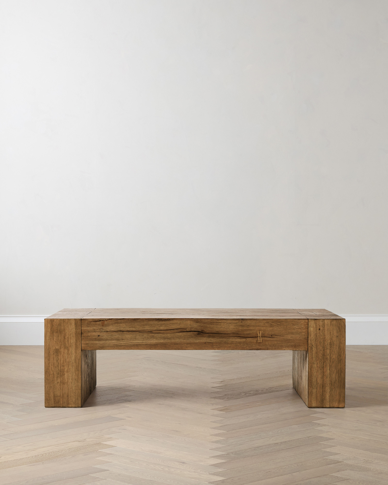 Reclaimed Oak Waterfall Coffee Table coffee brown