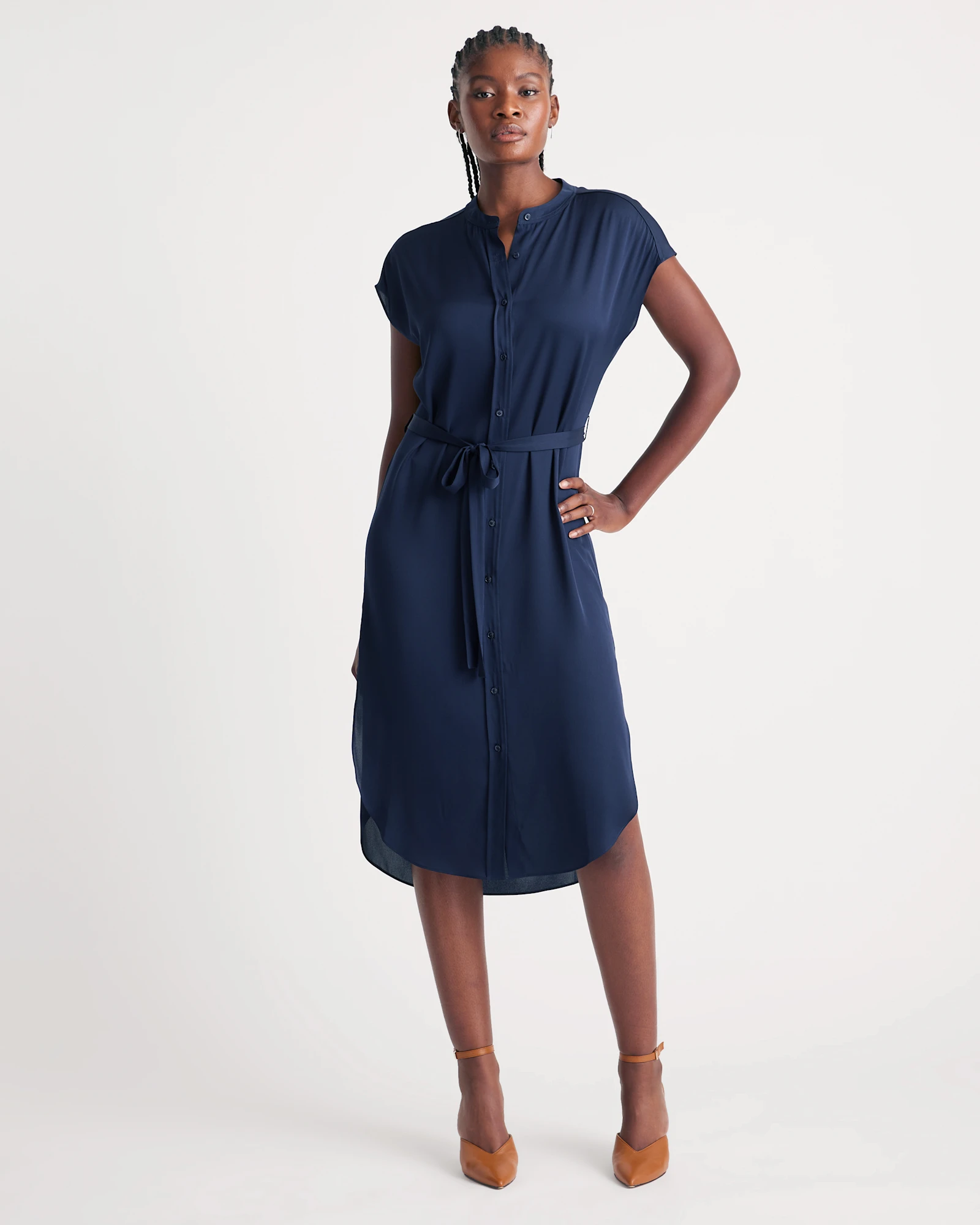 silk tee dress Washable Stretch Silk Tee Dress
