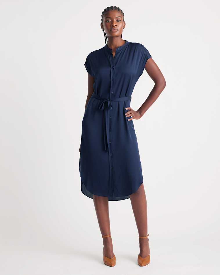 short sleeve jersey wrap dress Rails Edie Striped Jersey Wrap Dress - Ivory Navy Micro Stripe