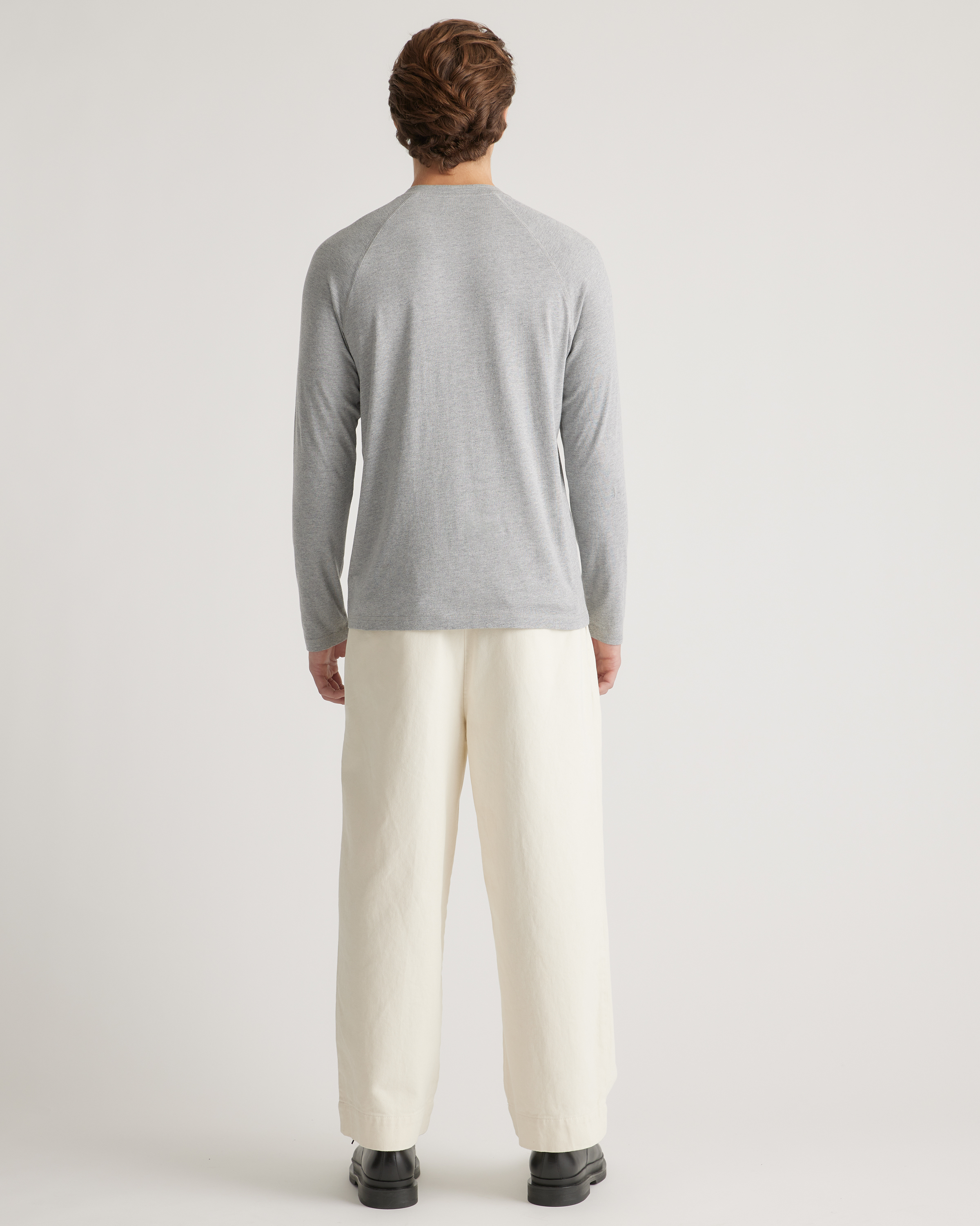 HENLEY NECK TEE POLY FLEECE　POLARTEC® Cotton Modal Short Sleeve Henley Tee