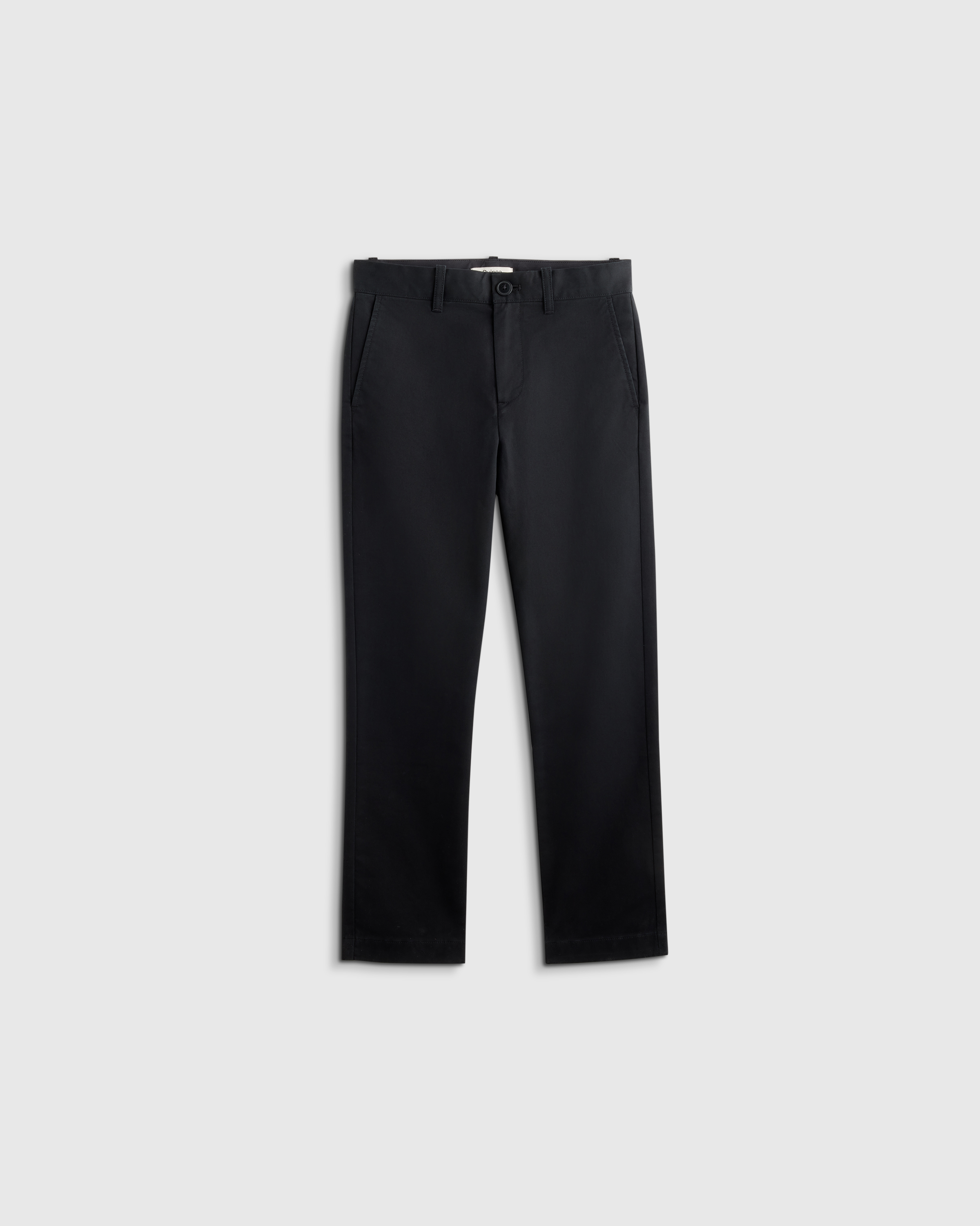 Black Organic Cotton Stretch Classic Chino