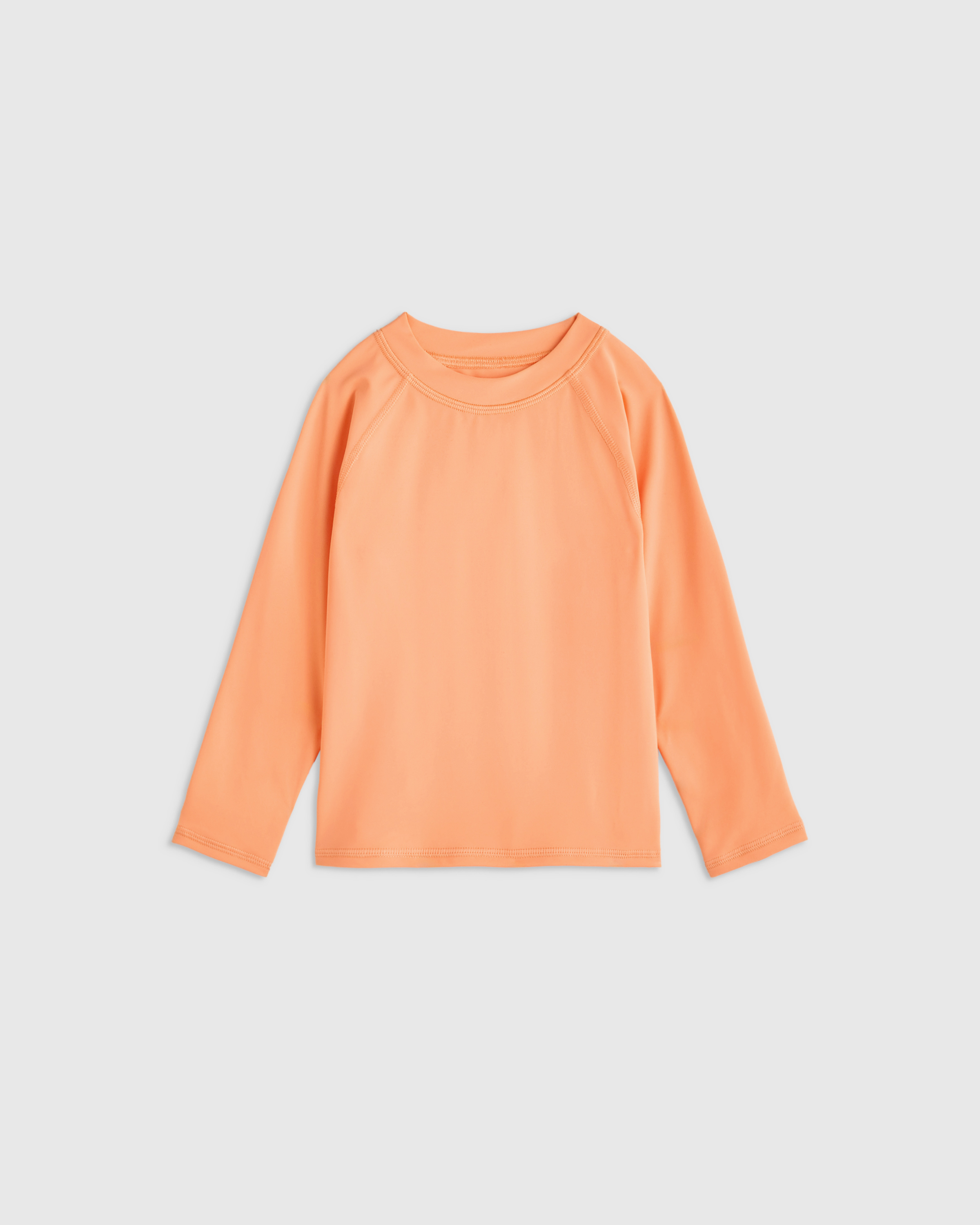 Coral Orange Long Sleeve Raglan Rash Guard
