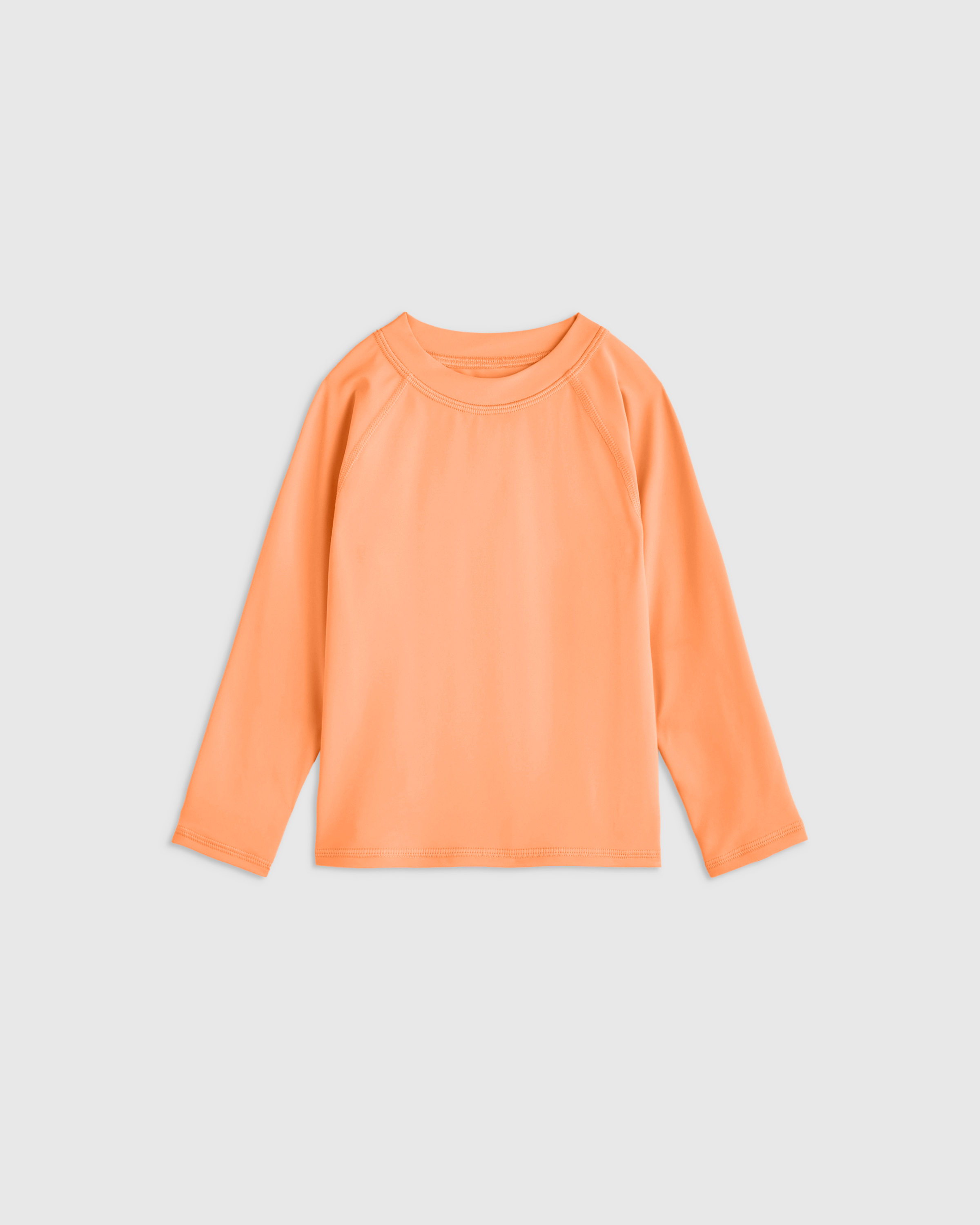 Coral Orange Long Sleeve Raglan Rash Guard