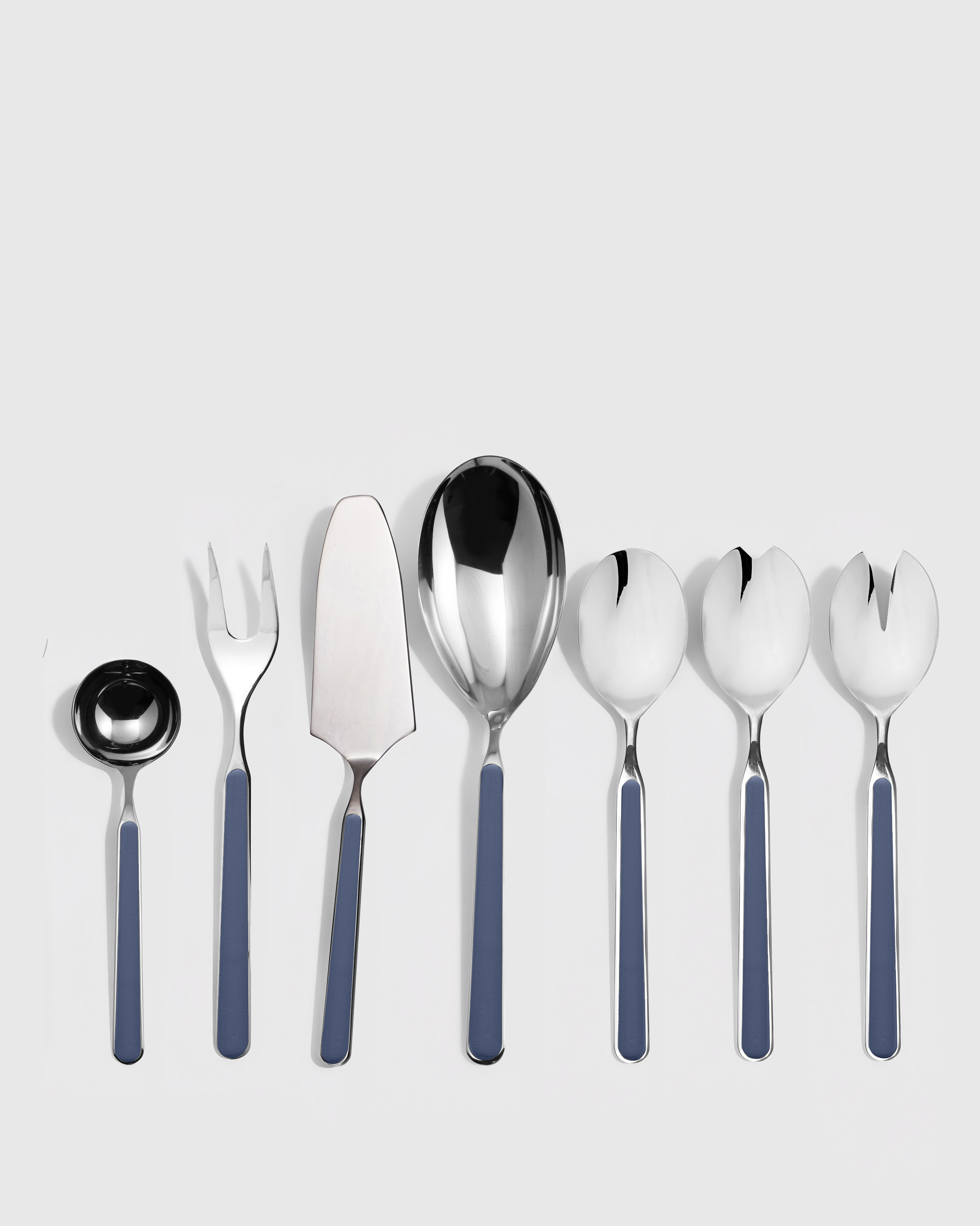 Cobalt Fantasia 7-Pc Serving Utensil Set by Mepra