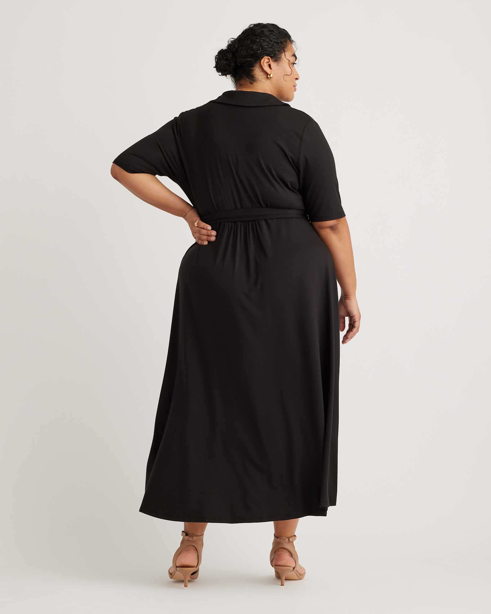 quince tencel jersey midi wrap dress Tencel Jersey Midi Wrap Dress in Sage