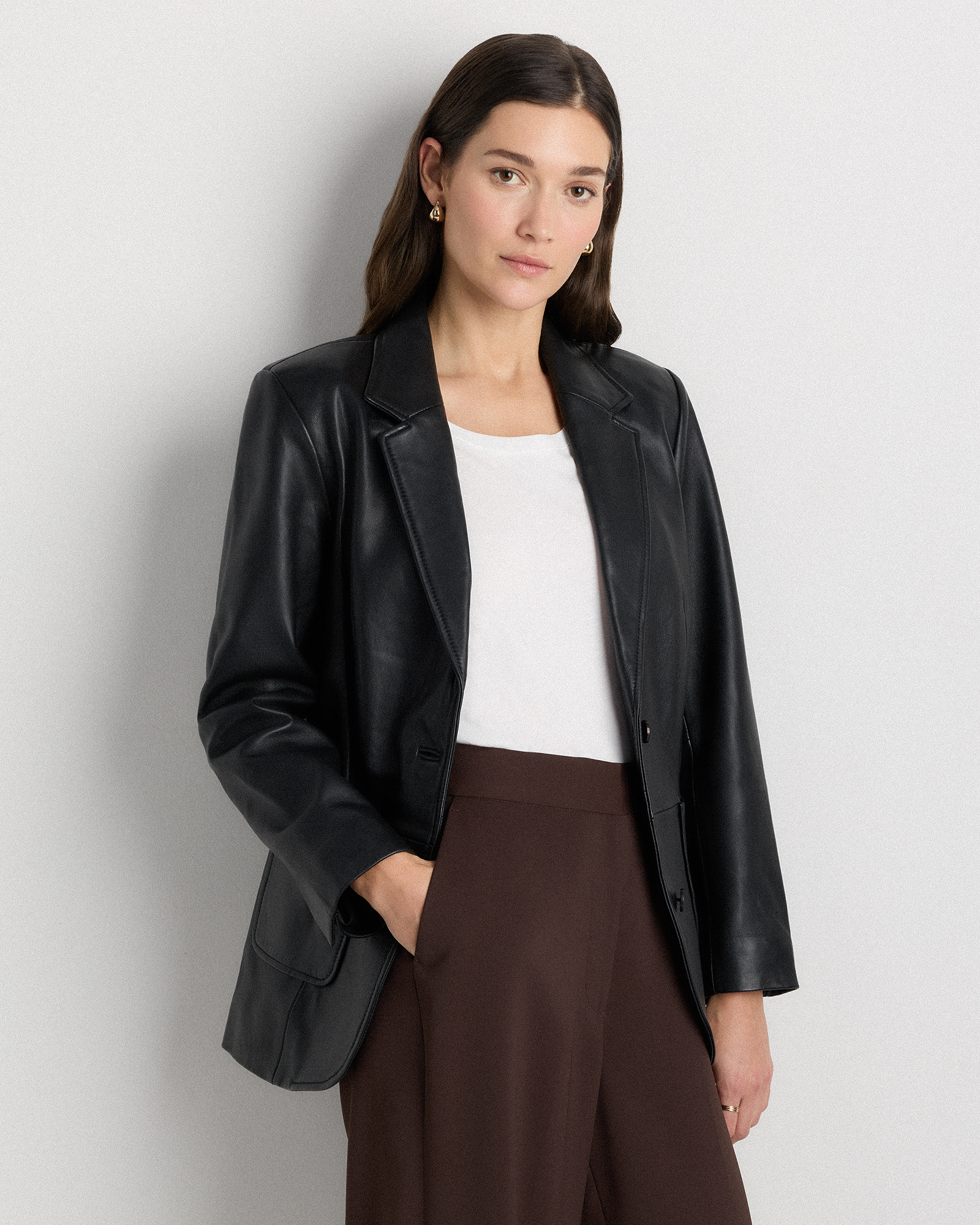 True Black Veston 100 % cuir