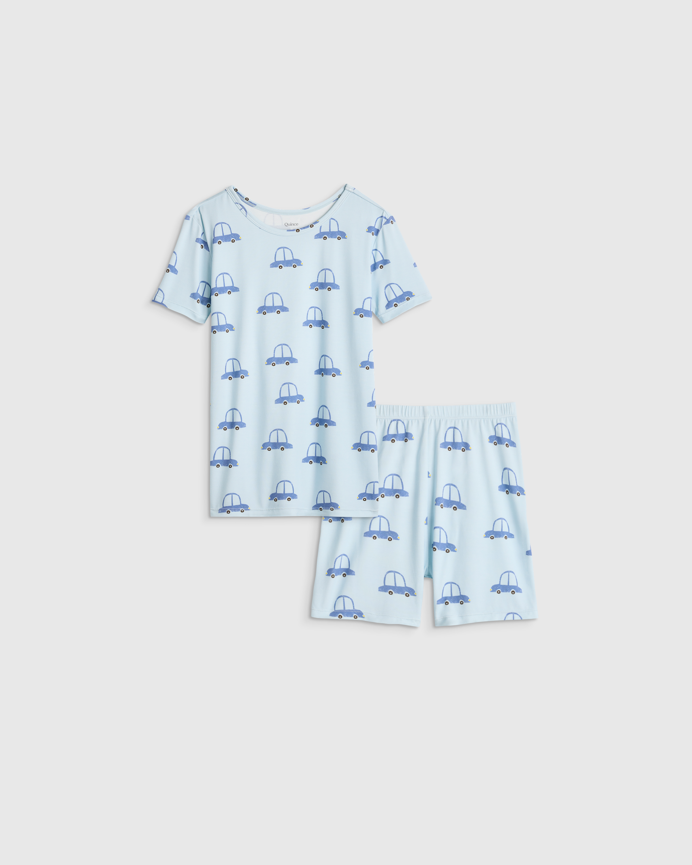Blue Cars Bamboo Short Sleeve and Shorts Pajama Set