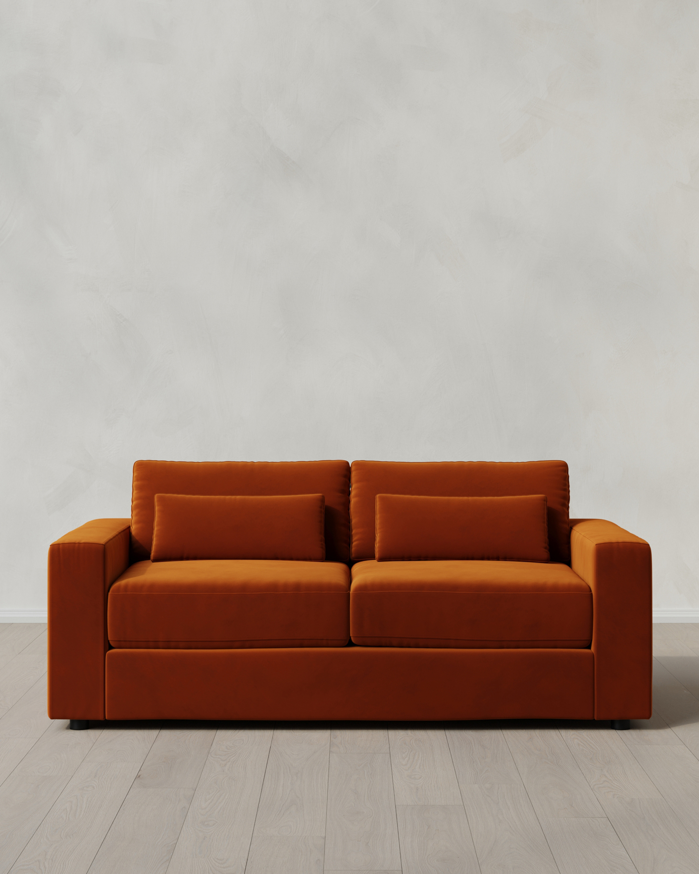 Rust Ashford Deep Seat Sofa in Performance Velvet