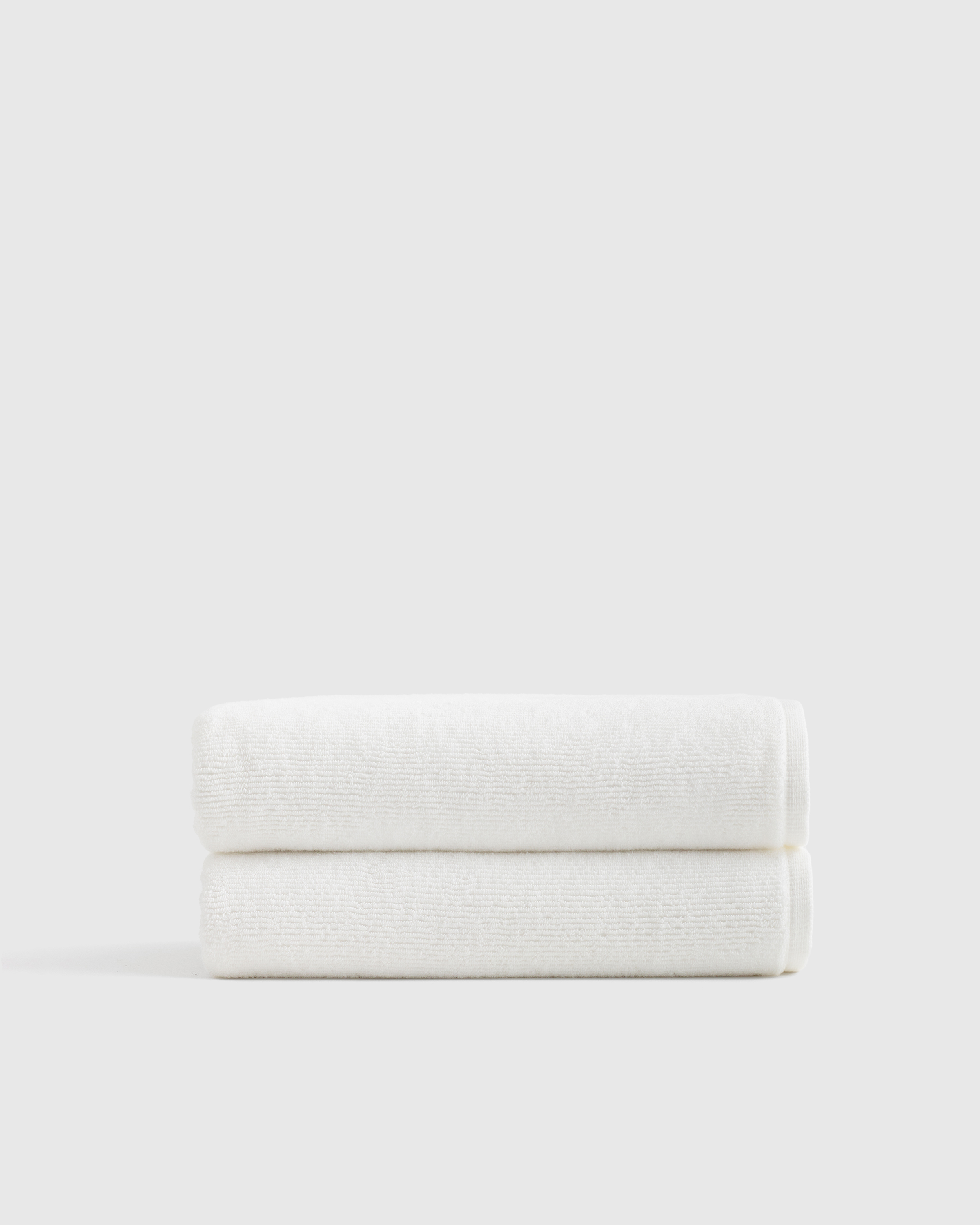 White Turkish Ribbed Quick Dry Bath Towel (Set of 2)