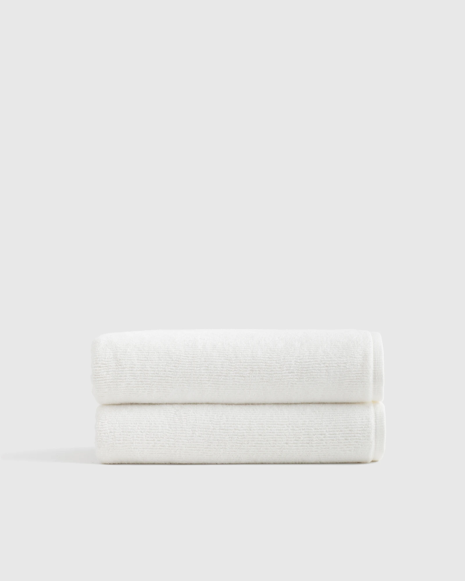 Turkish Ribbed Quick Dry Bath Towel (Set of 2) in White