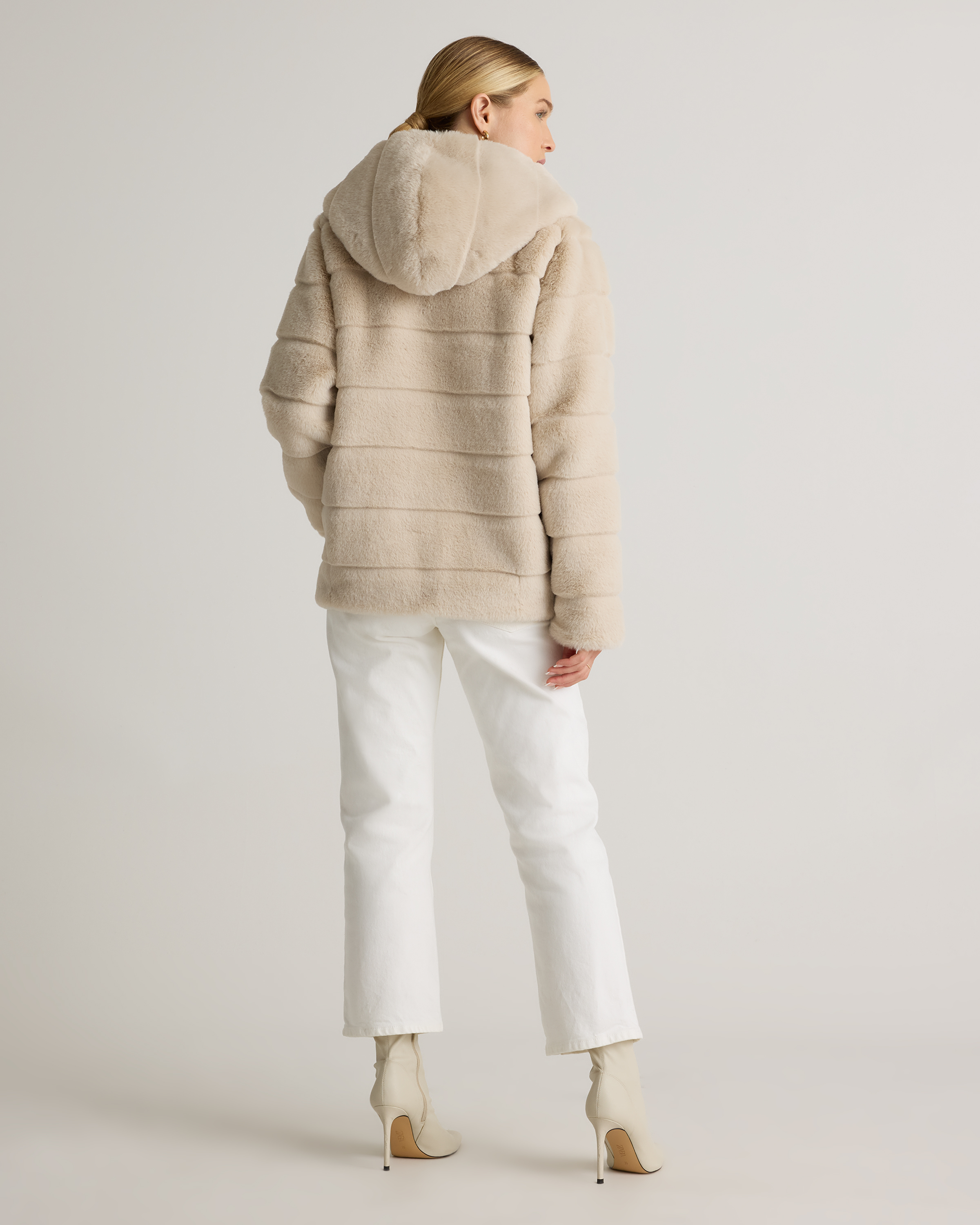 ジャケット・アウター Faux Fur Hoodie Duffle Coat nude petal S Hooded Faux Fur Jacket