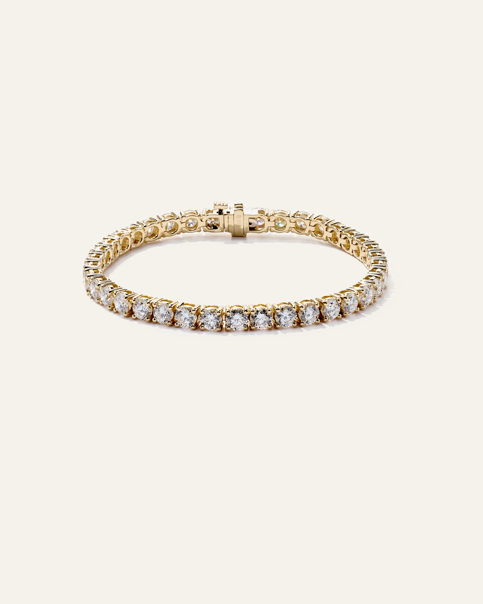 14K Gold Lab Grown Diamond Tennis Bracelet - 10ctw