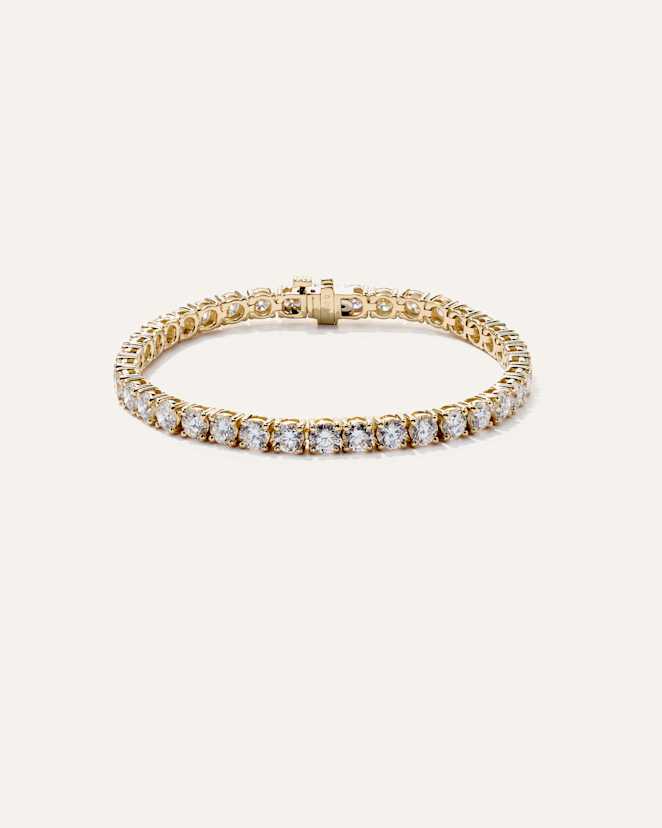 Yellow Gold 14K Gold Lab Grown Diamond Tennis Bracelet - 10ctw