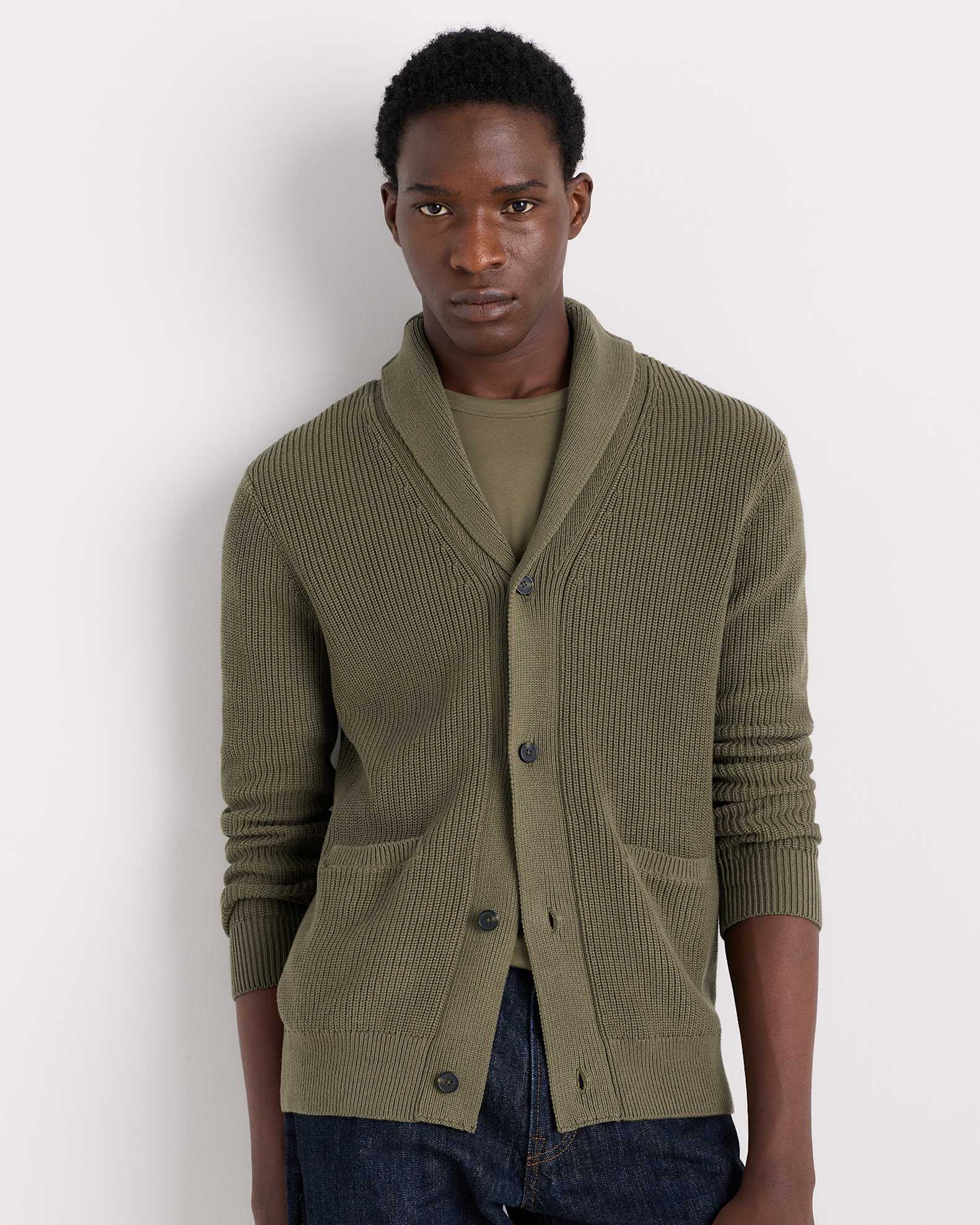 Cardigan en tricot pour homme avec col châle boutonné vers le bas - Motif torsadé - Veste de survêtement d'hiver - Pull chaud en tricot à manches longues, Noir , XL Cardigan en tricot pour homme avec col châle boutonné vers le bas - Motif torsadé - Veste de survêtement d'hiver - Pull chaud en tricot à manches longues, Noir , XL